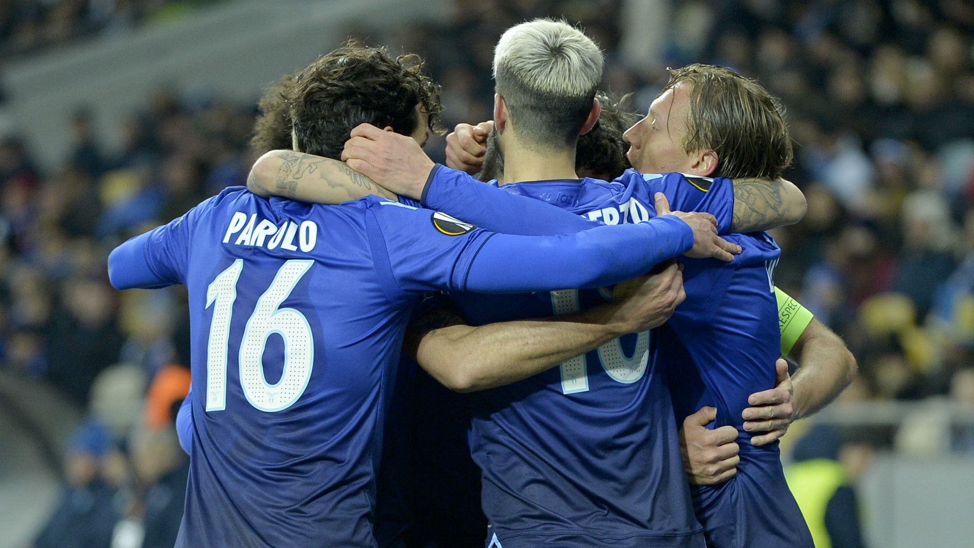 Lazio celebrates, Europa League, 15032018