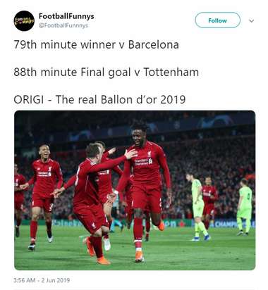 3_ Reaction Divock Origi Liverpool UCL Final