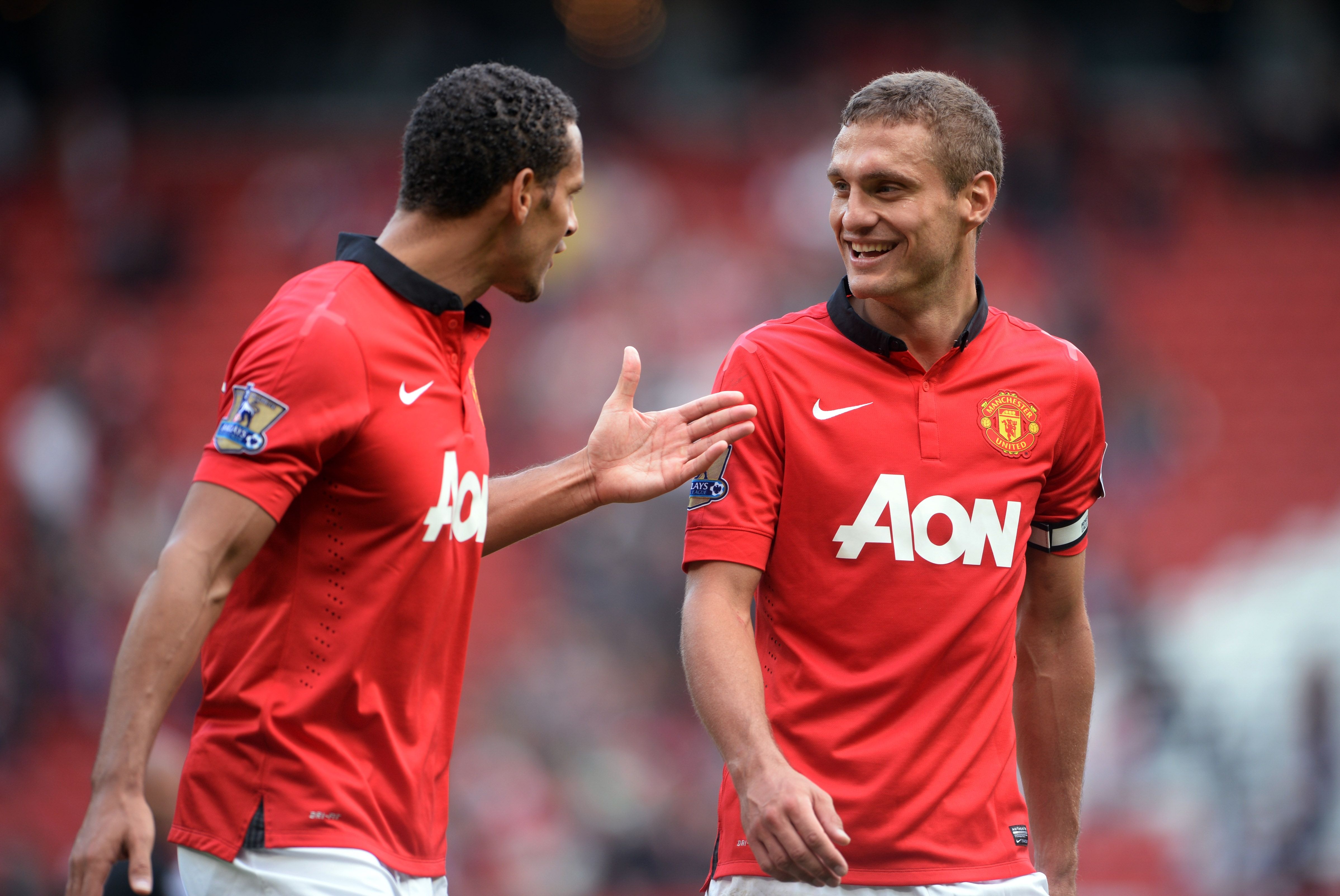 Rio Ferdinand and Nemanja Vidic.