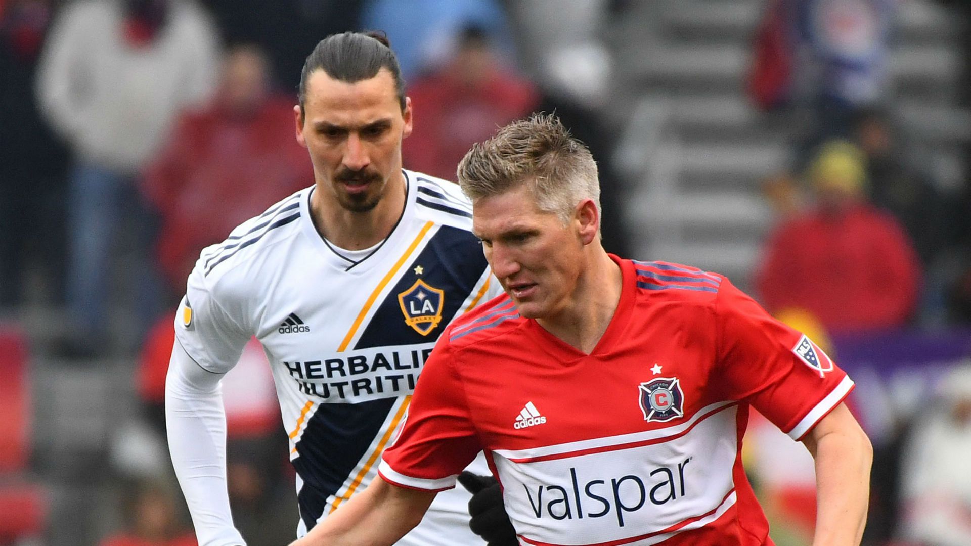 Zlatan Ibrahimovic Bastian Schweinsteiger LA Galaxy Chicago Fire MLS
