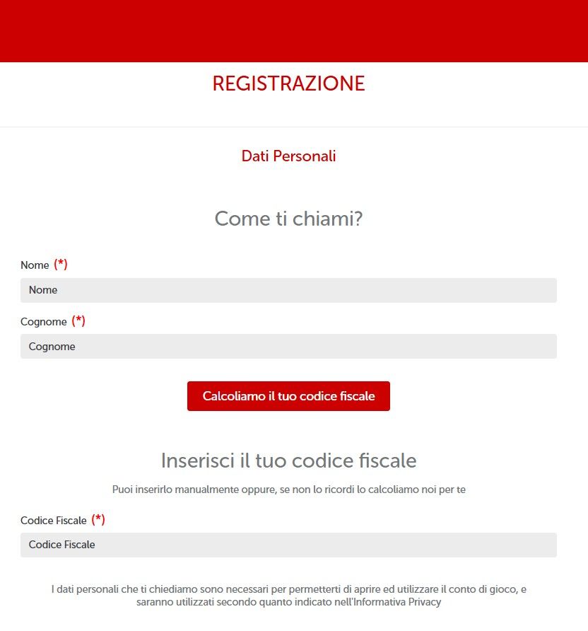 modulo registrazione stanleybet