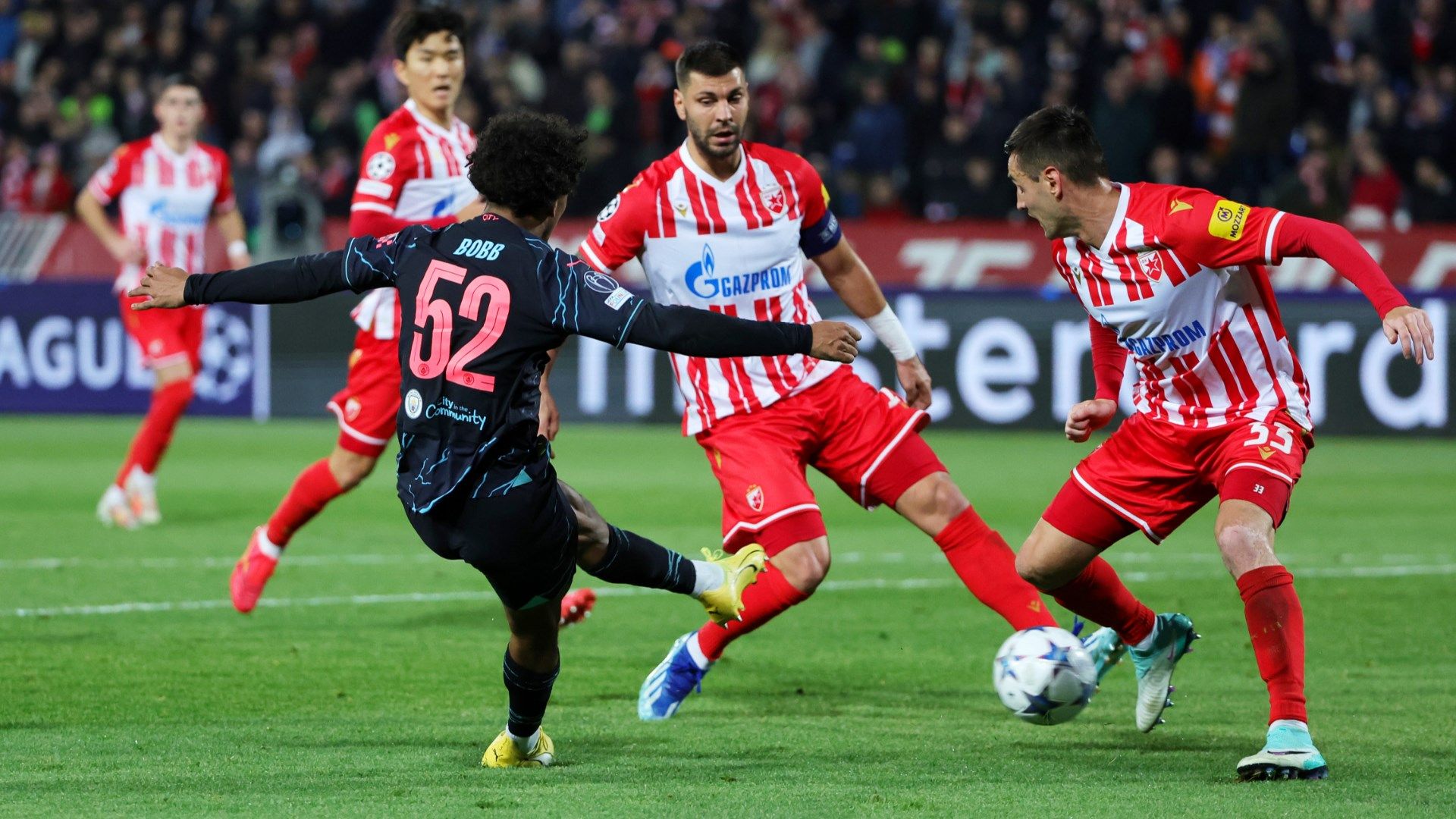 Oscar Bobb scores Manchester City Red Star Belgrade 2023-24 Champions League