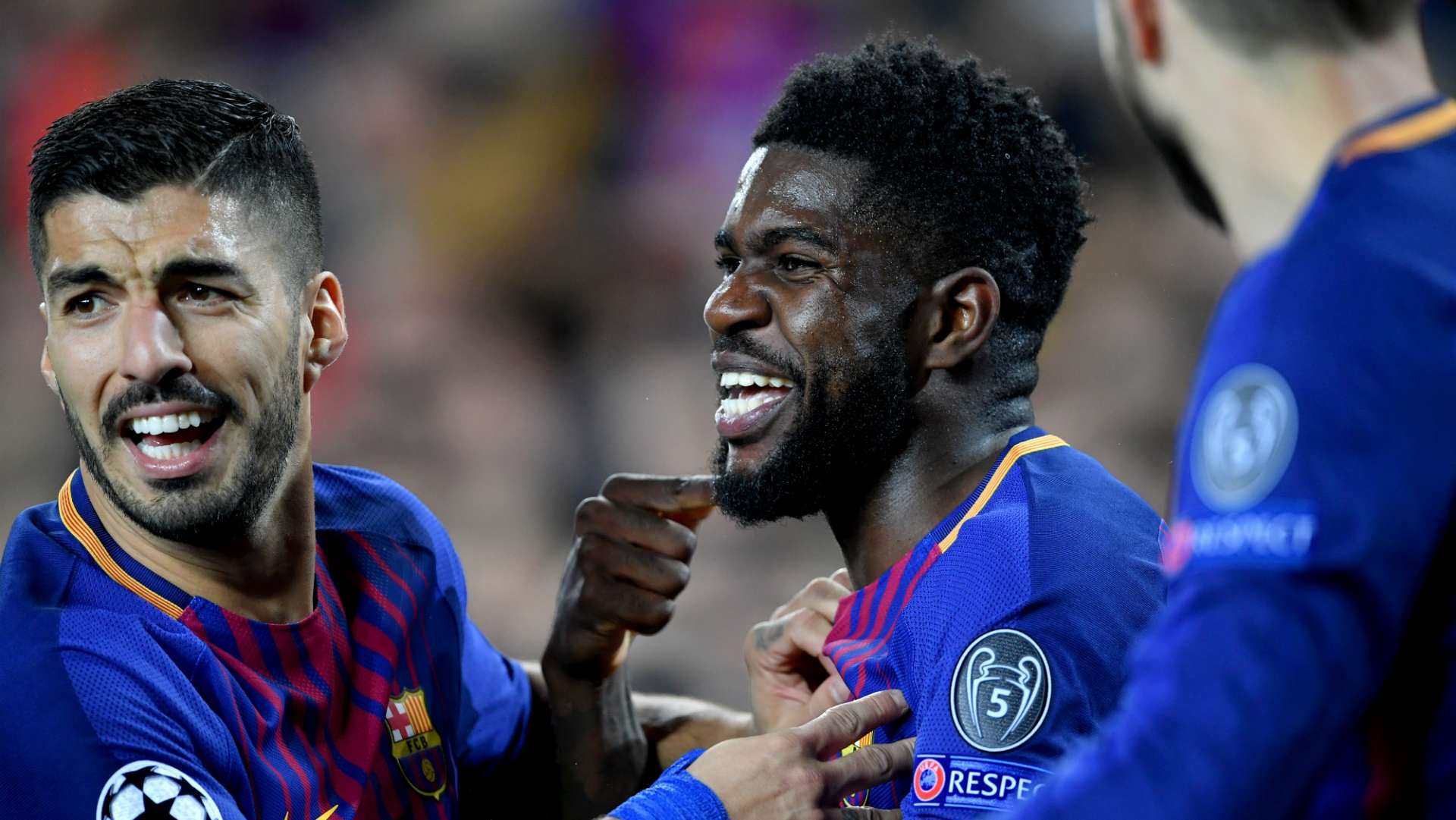 Samuel Umtiti Luis Suarez Barcelona Roma