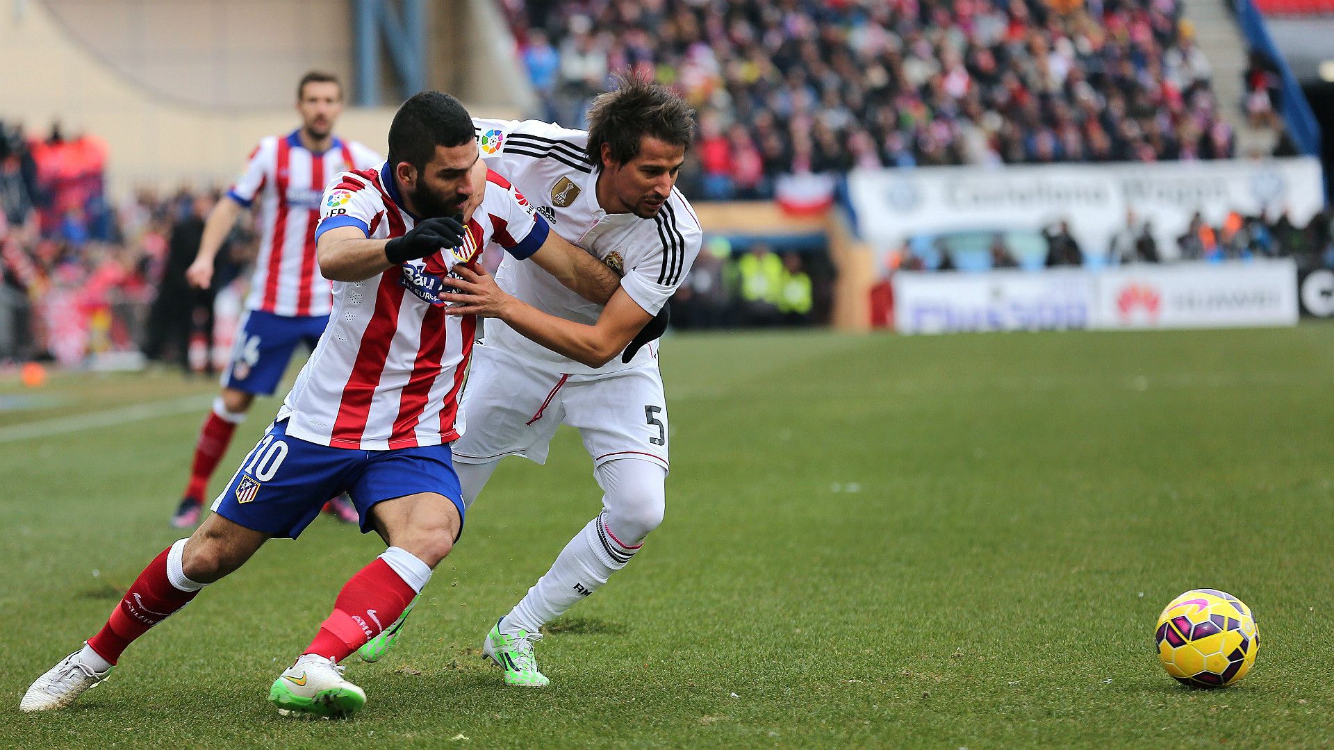 Arda Turan Fabio Coentrao Atletico Madrid Real Madrid La Liga 07022015