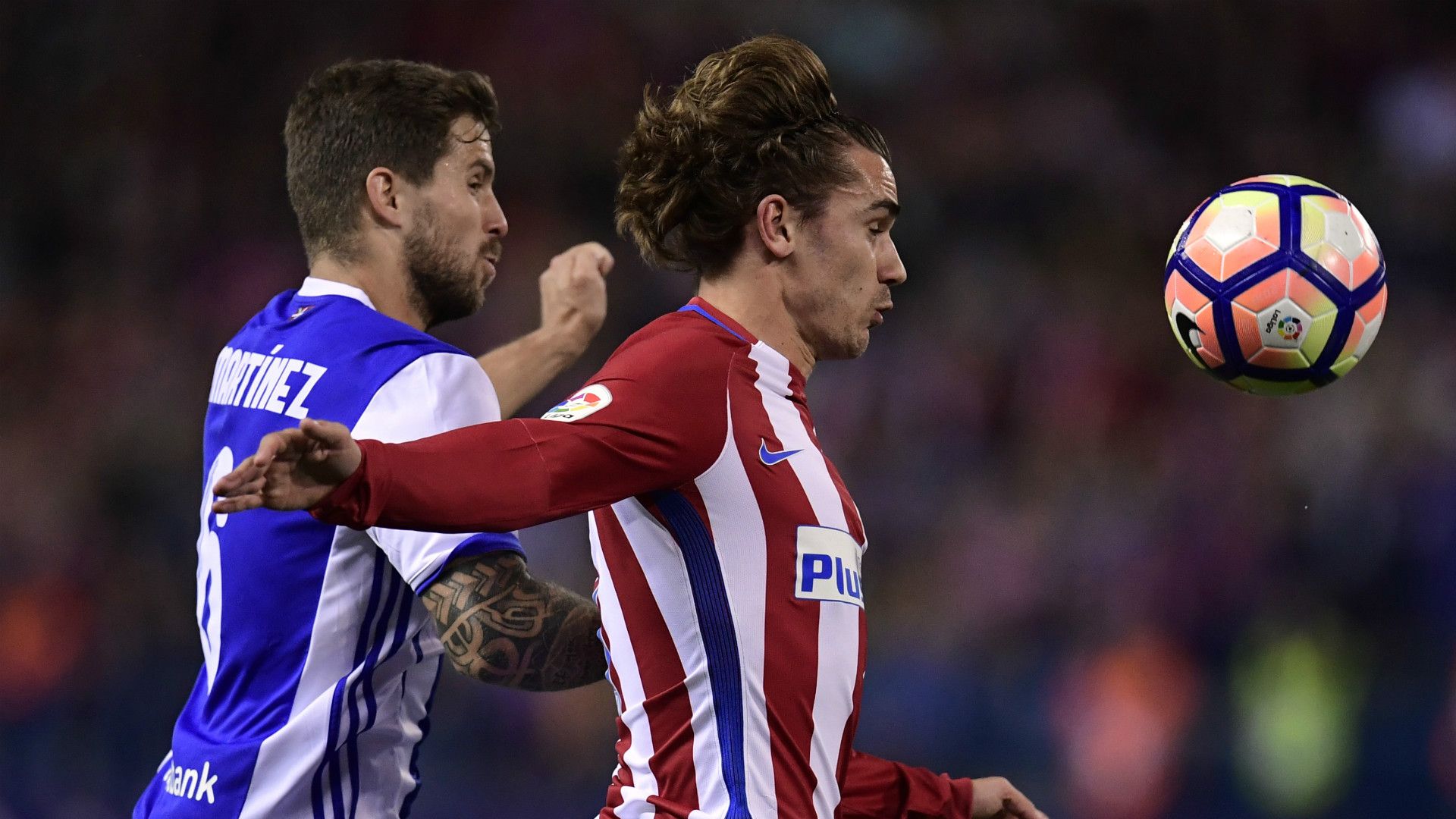 INIGO MARTINEZ ANTOINE GRIEZMANN ATLETICO MADRID REAL SOCIEDAD LALIGA 04042017