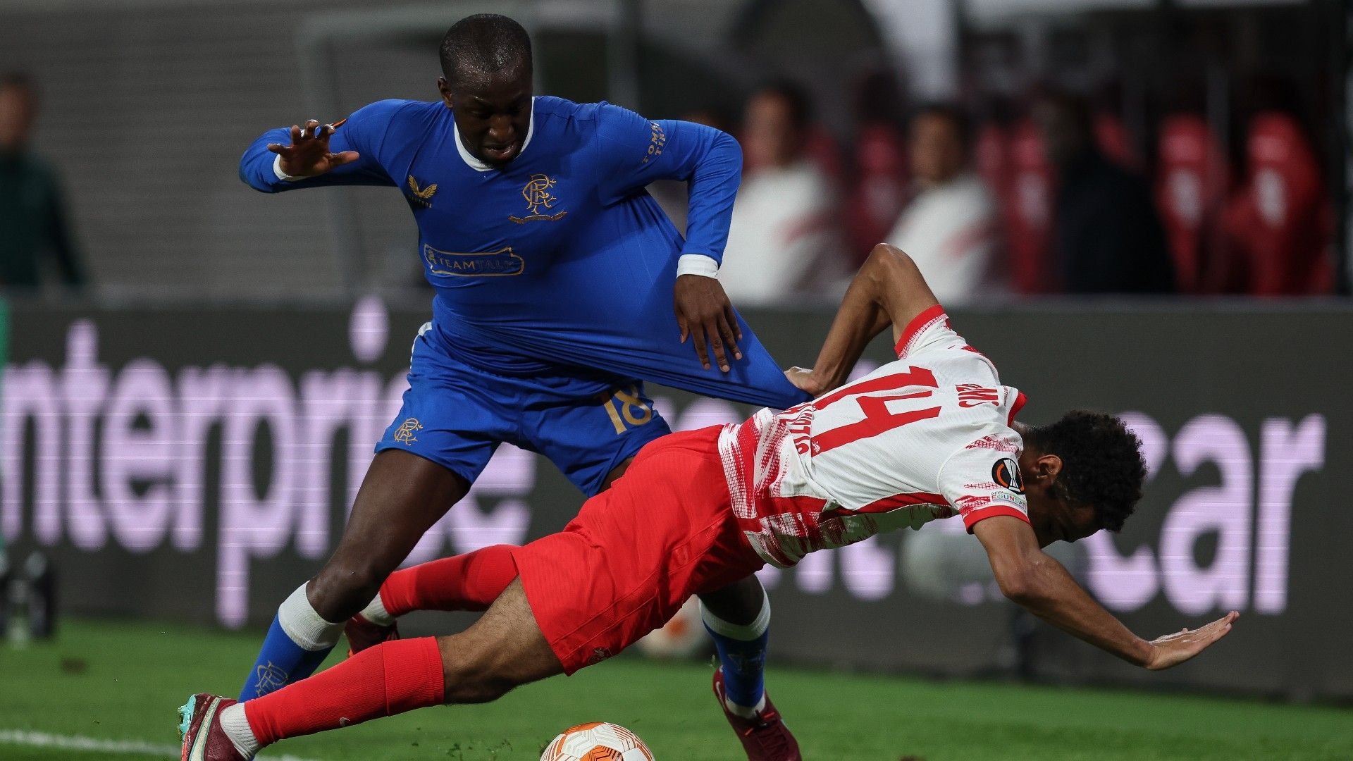 Tyler Adams Glen Kamara Rangers RB Leipzig Europa League 2022