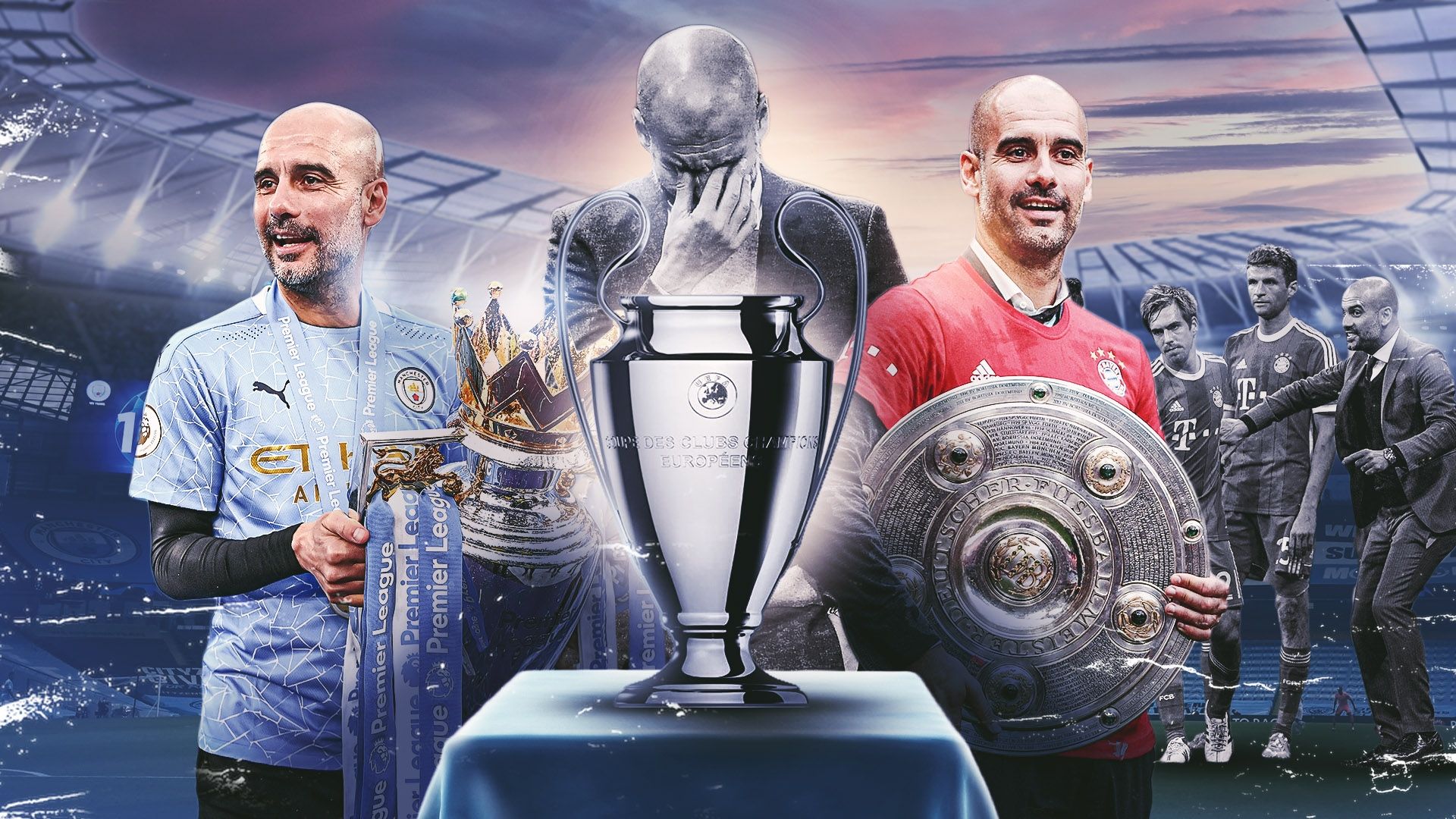Pep Guardiola Man City Bayern Munich GFX