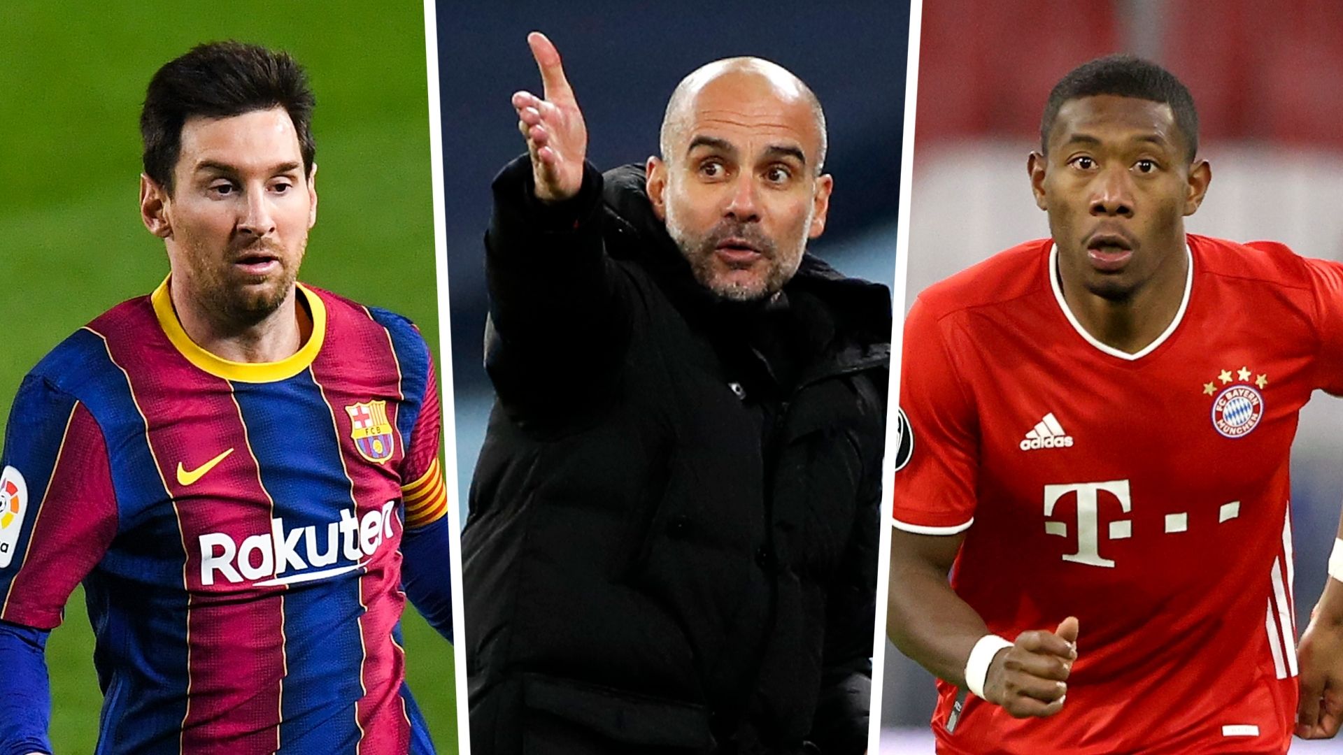 Lionel Messi Pep Guardiola David Alaba Man City GFX