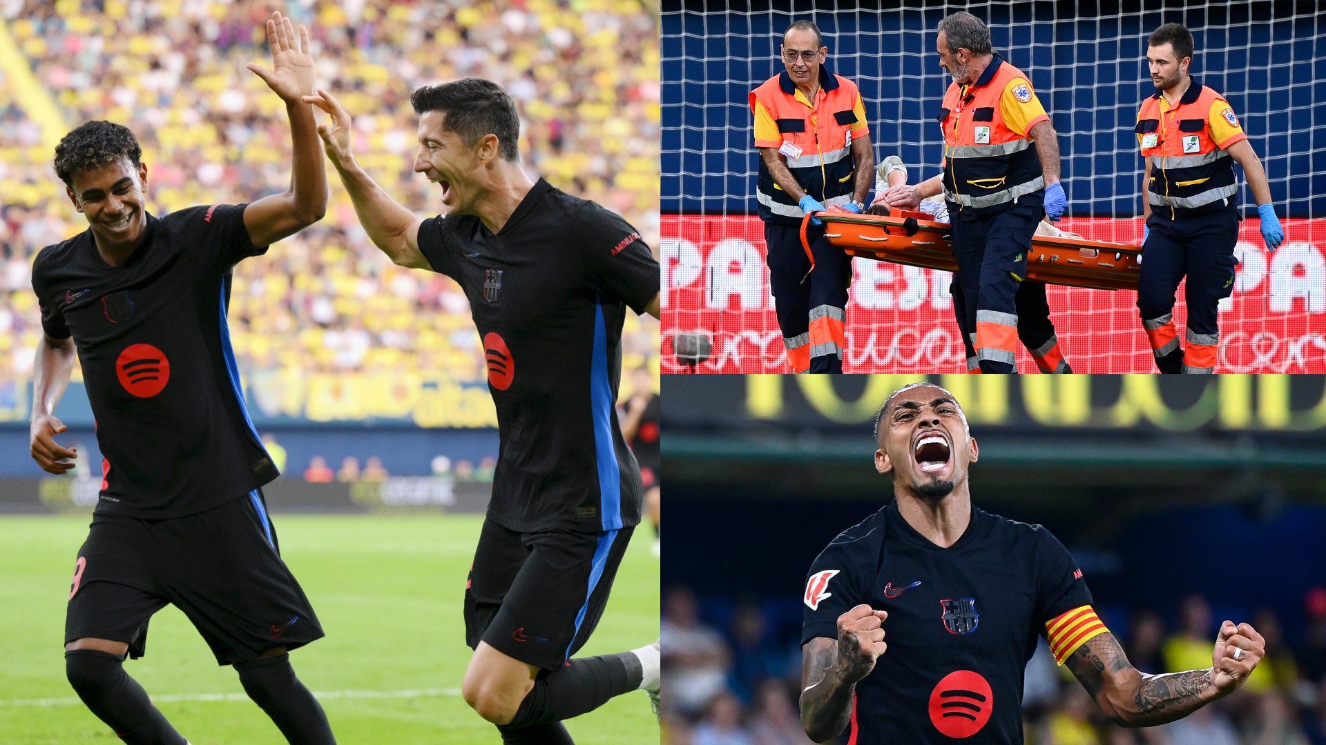 Barcelona vs Villarreal player ratings: Robert Lewandowski challenges Kylian Mbappe with Pichichi as Raphinha and Lamine Yamal rampage – but Marc-André ter Stegen’s horrific injury overshadows El Madrigal’s defeat