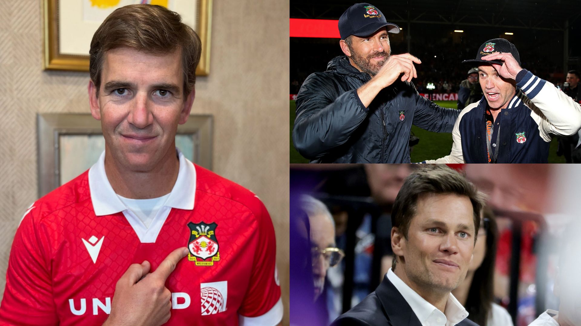 Rob McElhenney Ryan Reynolds Tom Brady Eli Manning