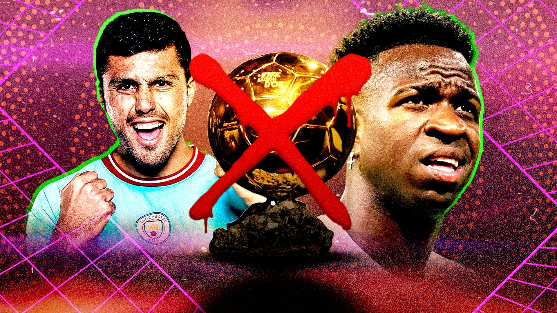 GFX Rodri Vinicius Junior Bola de Ouro Ballon D'Or