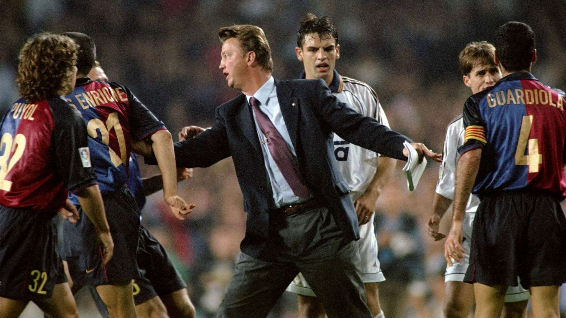 Louis van Gaal Carles Puyol Luis Enrique Pep Guardiola FC Barcelona 13101999