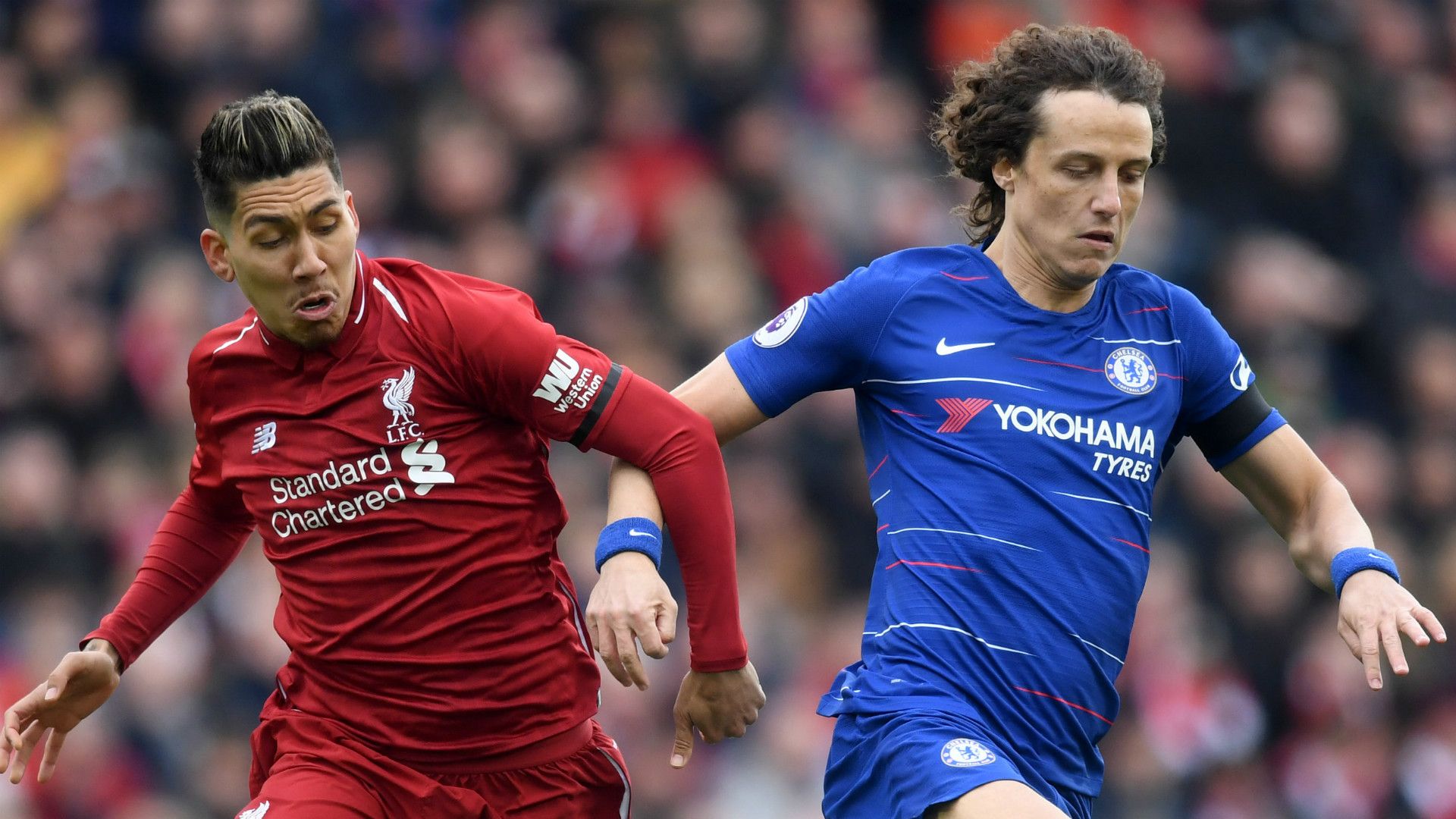 Roberto Firmino David Luiz Liverpool Chelsea 2018-19