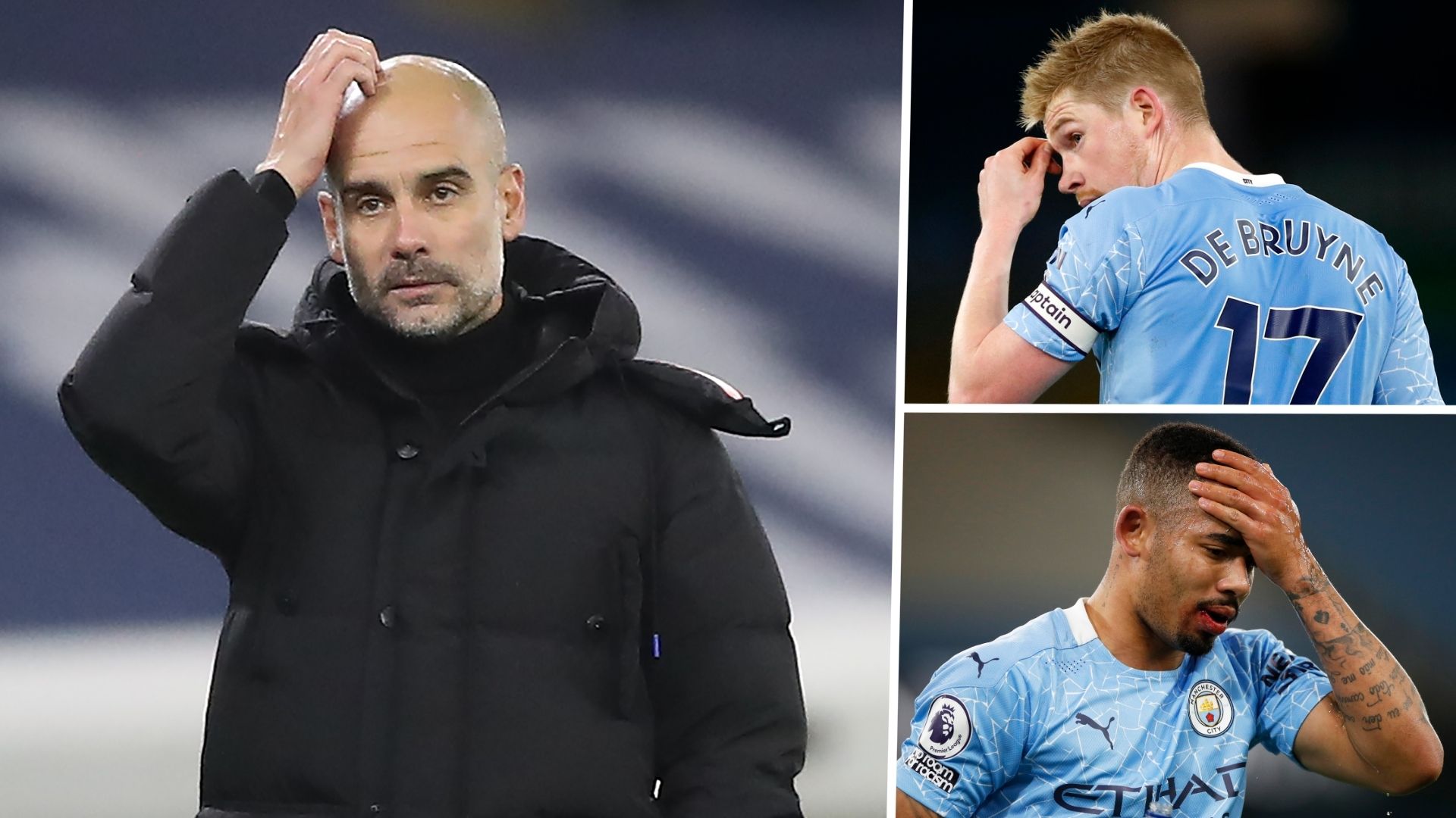 Pep Guardiola Kevn De Bruyne Gabriel Jesus GFX Manchester City