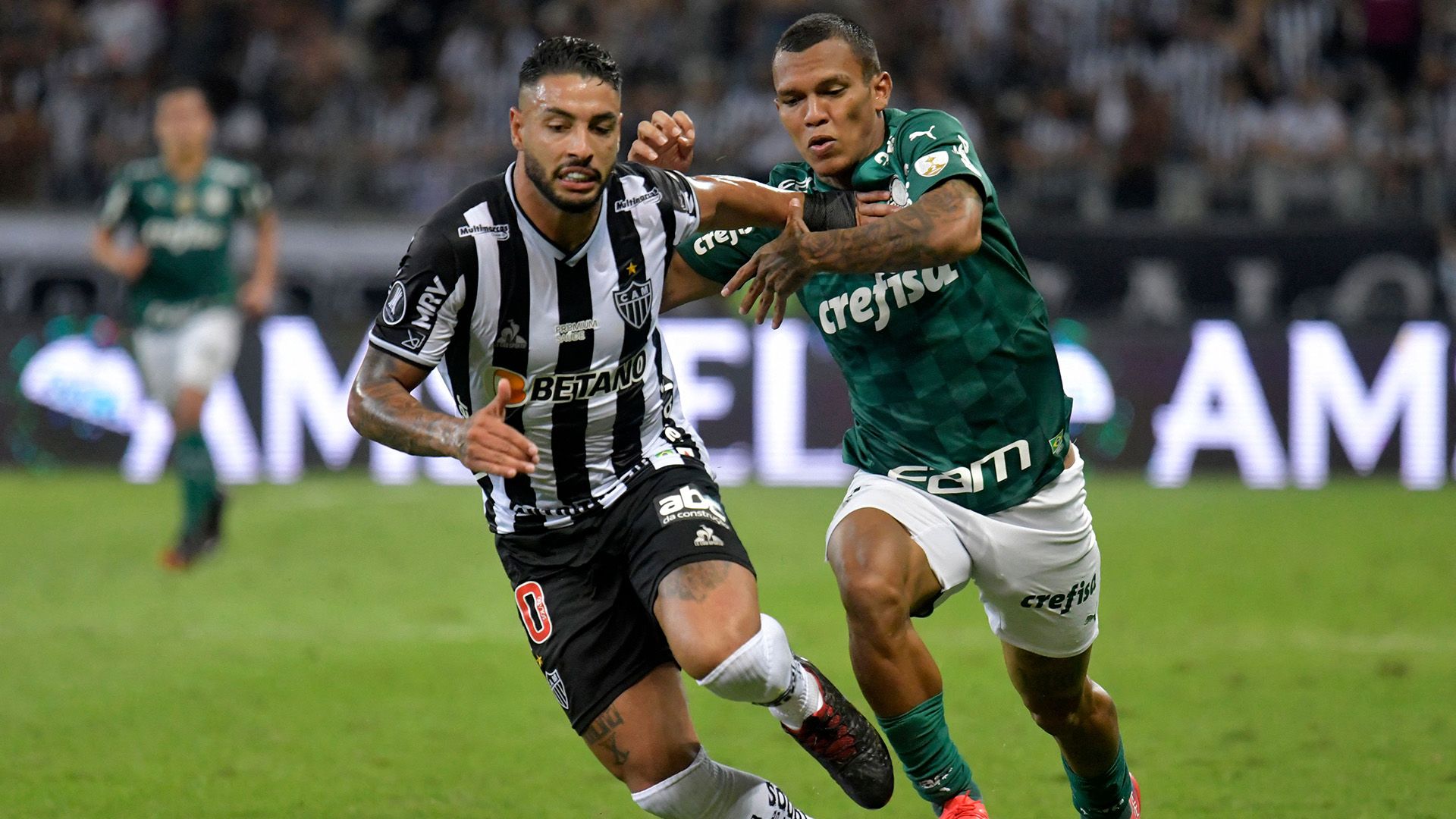 Nathan Silva, Gabriel Veron, Atlético-MG x Palmeiras, semifinal da Libertadores, 28092021