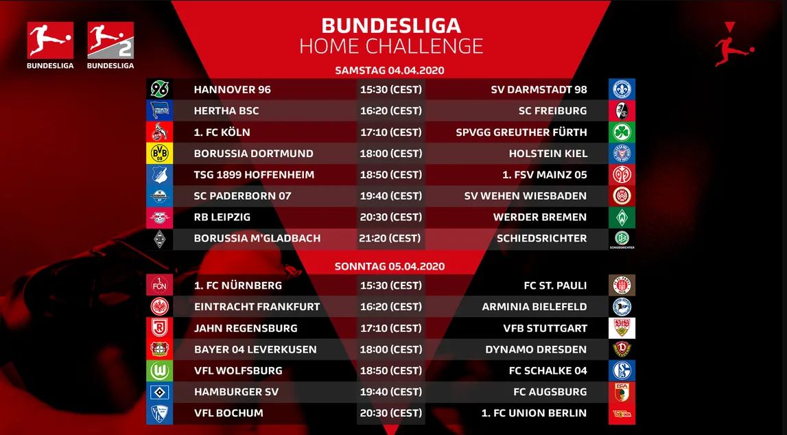 Bundesliga Home Challenge Spielplan 2. Spieltag