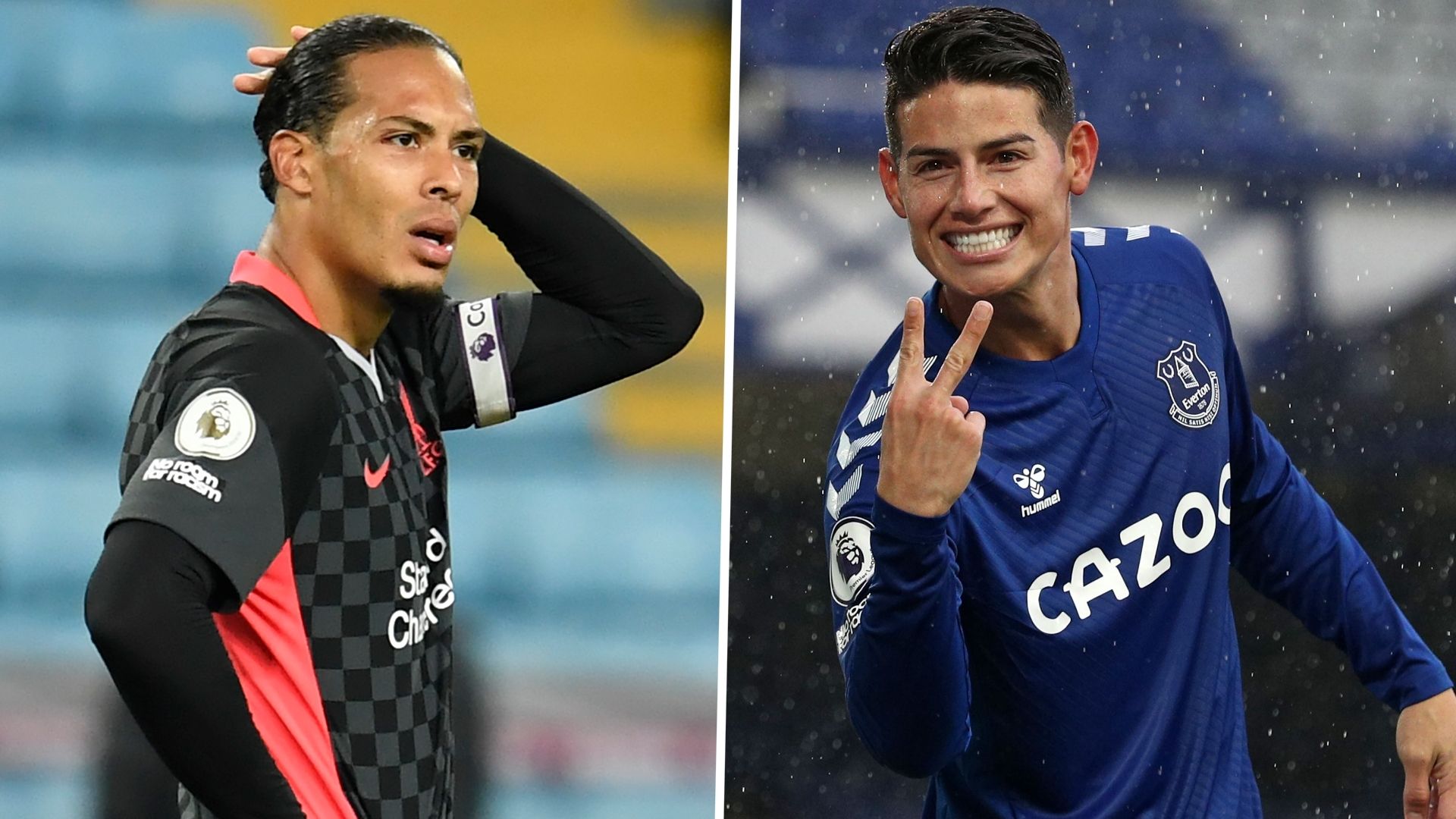 Virgil Van Dijk James Rodriguez Everton Liverpool Premier League GFX