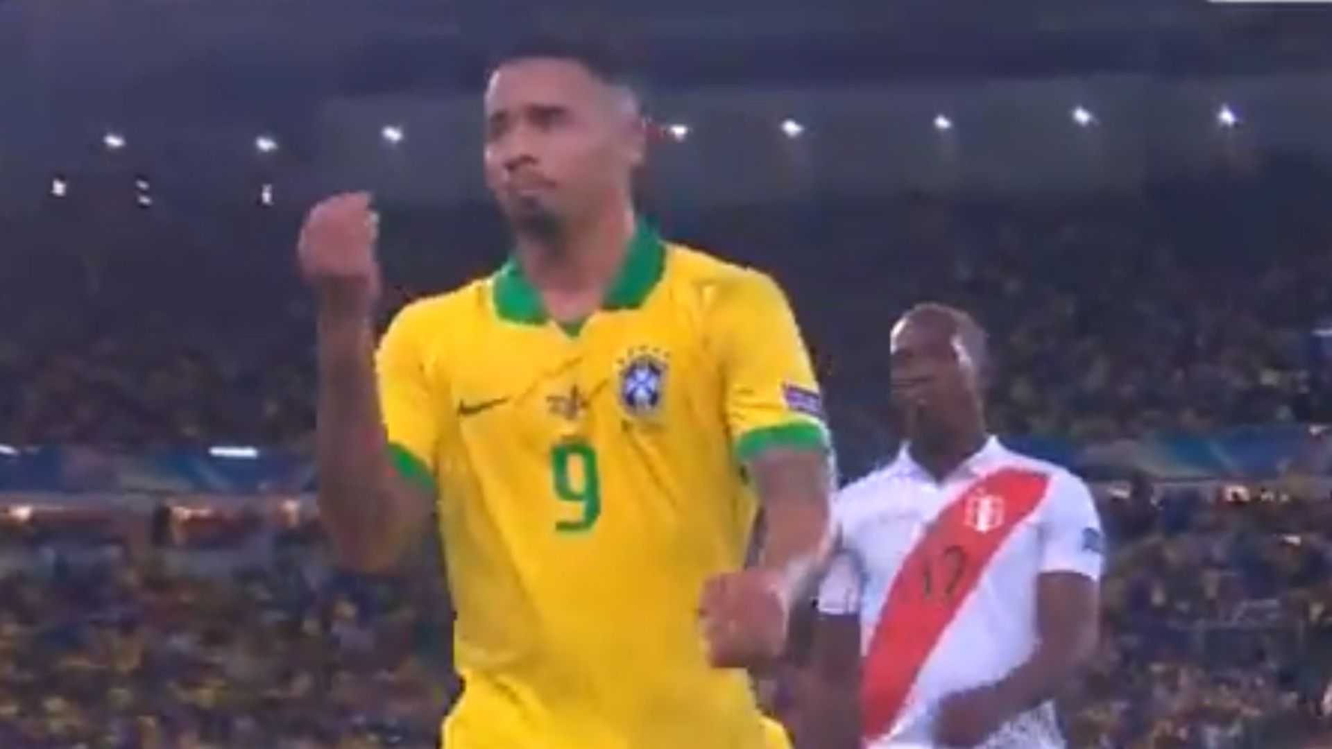 Video Gabriel Jesus Expulsion Brasil Peru 07072019