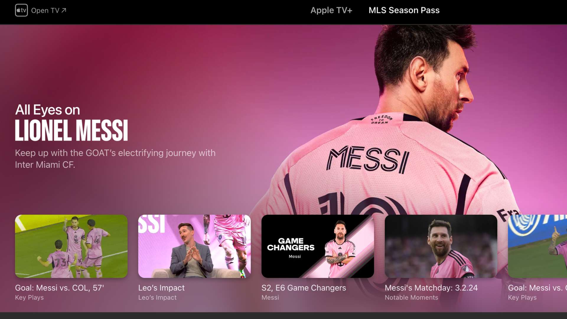 Apple TV+ Messi coverage