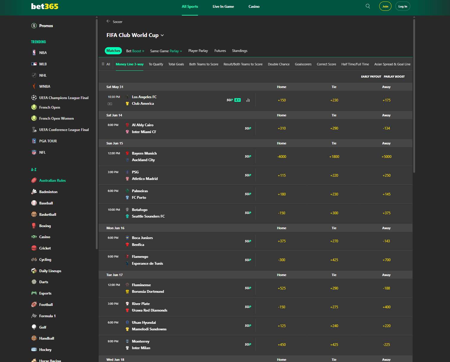 bet365 2025 club world cup