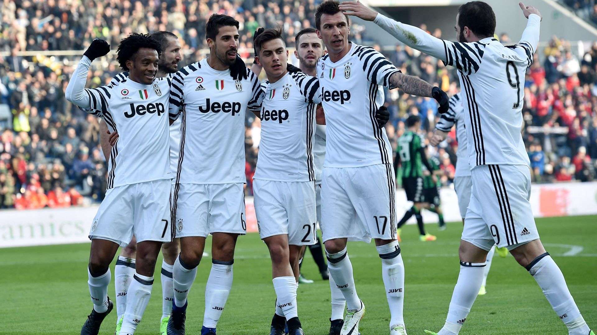 Juventus celebrating vs Sassuolo