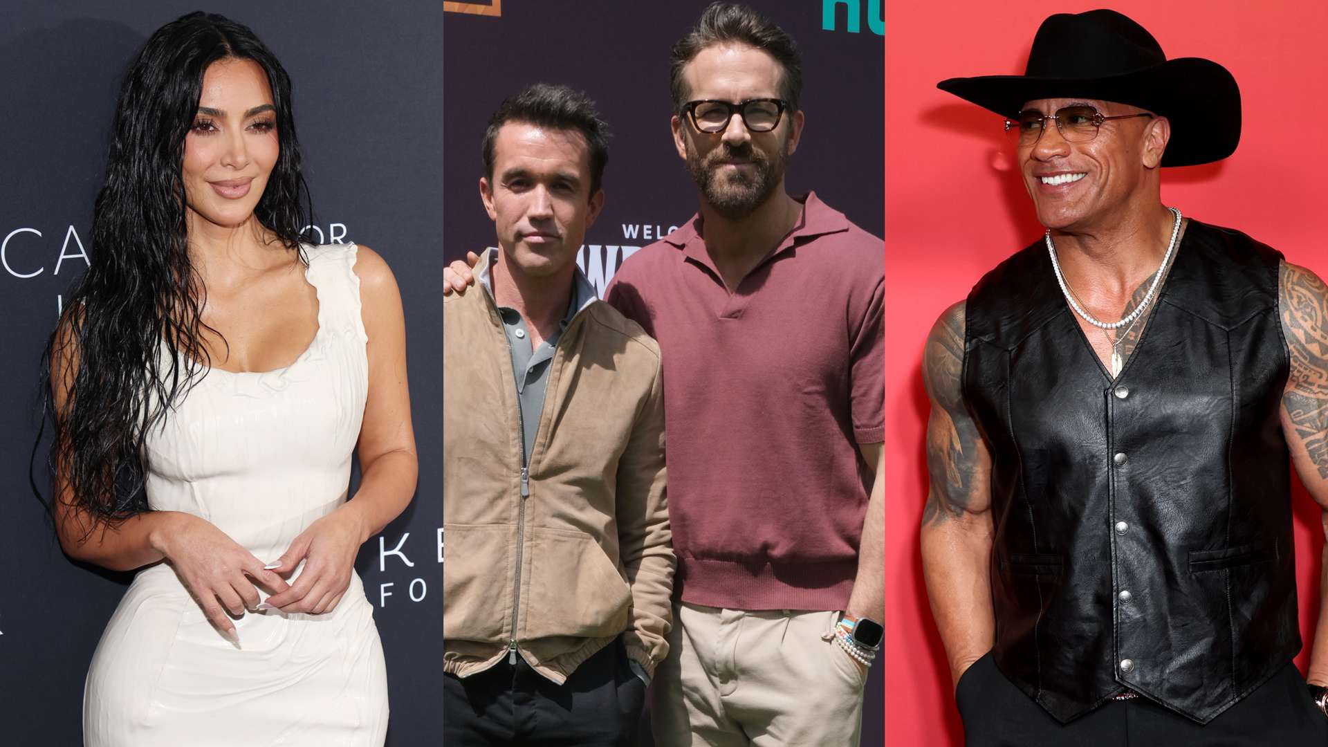 Kim Kardashian The Rock Ryan Reynolds Rob McElhenney