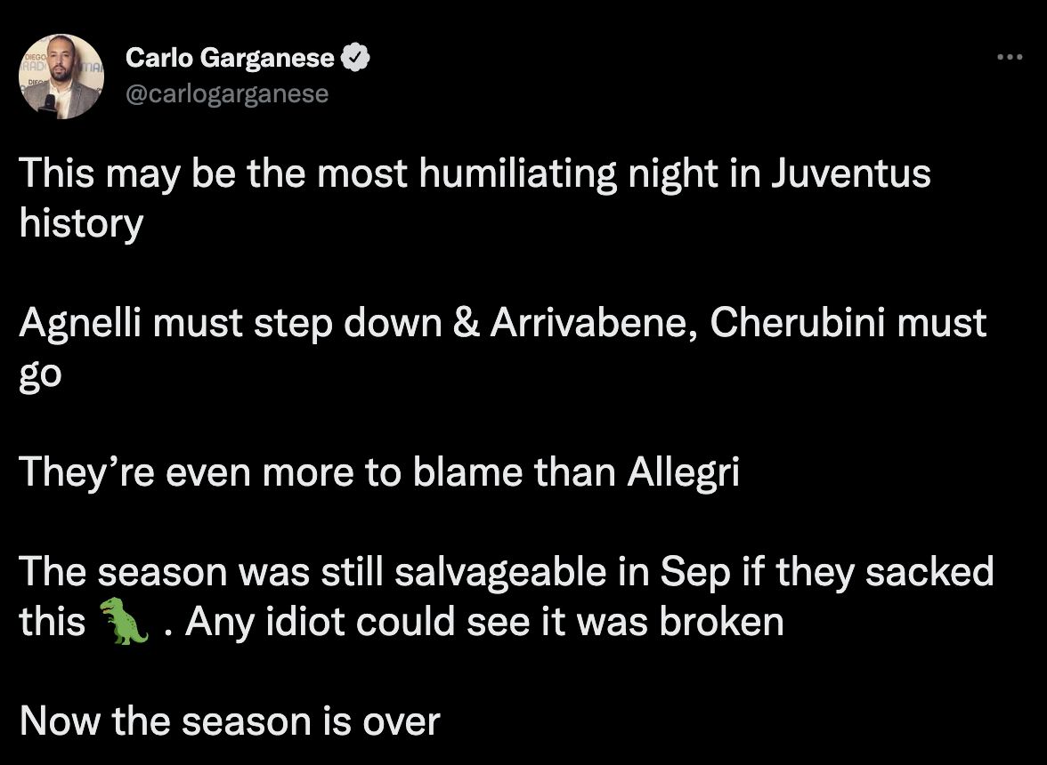 Juve Maccabi BMB tweet 1