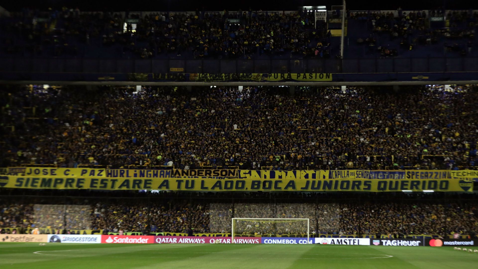 Boca fans hinchas Boca River Copa Libertadores Semifinal 22102019