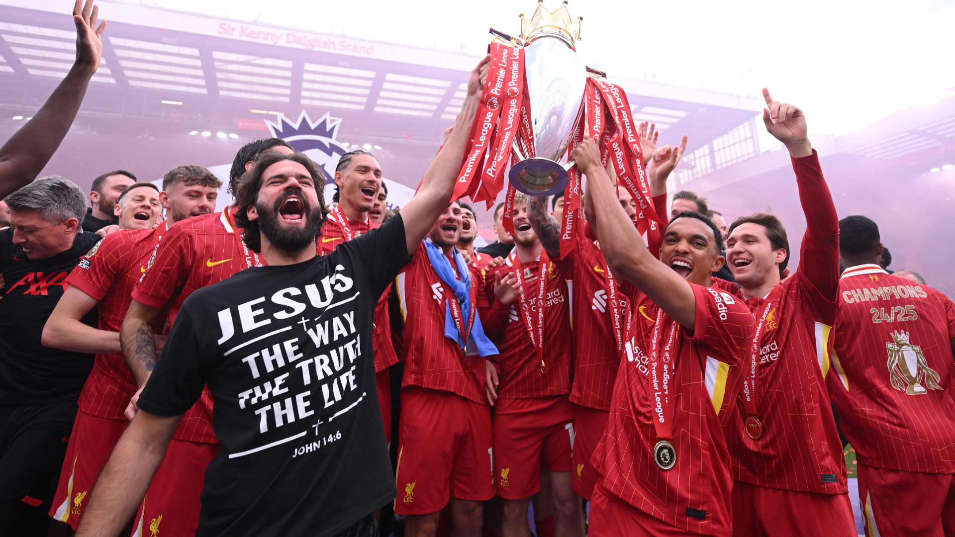 'I'm a little bit tired of partying' - Liverpool star Alisson opens up on celebrating for 'four weeks in a row' after sealing Premier League title triumph early | Goal.com UK