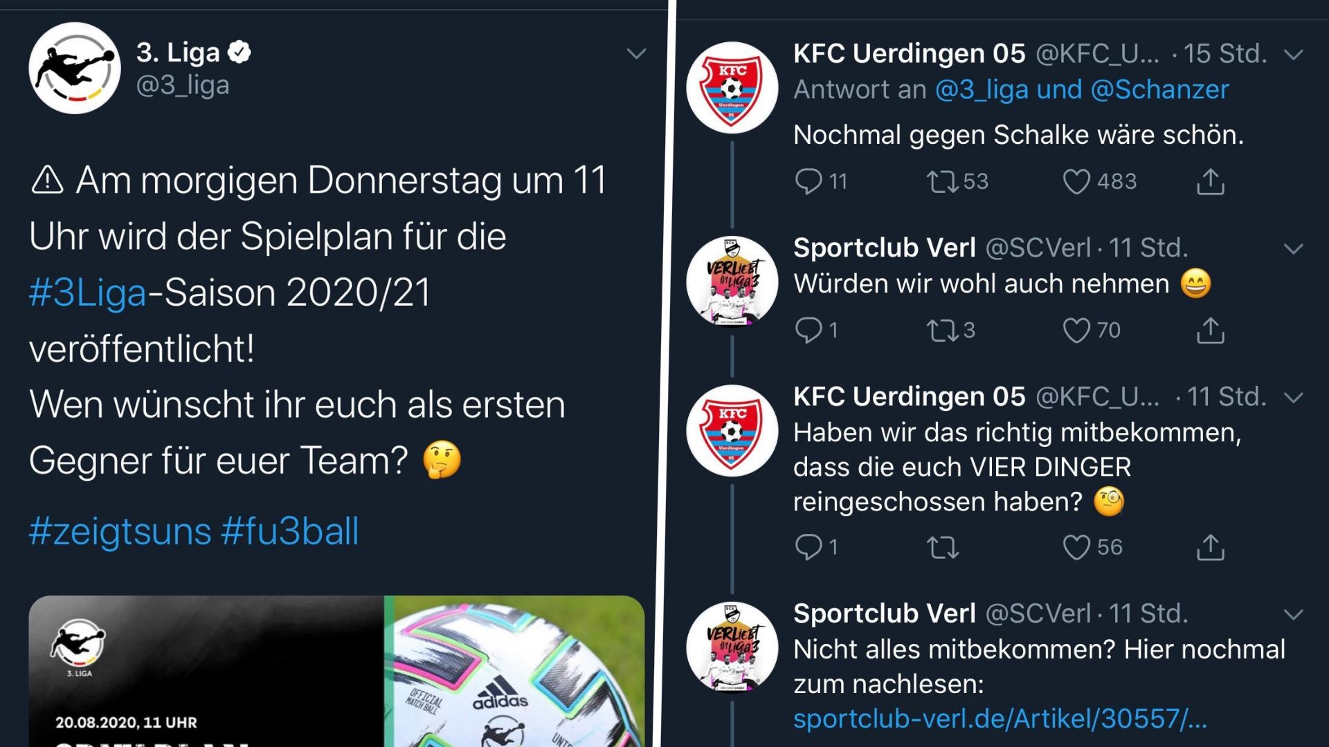 Schalke 04 Uerdingen Verl Twitter