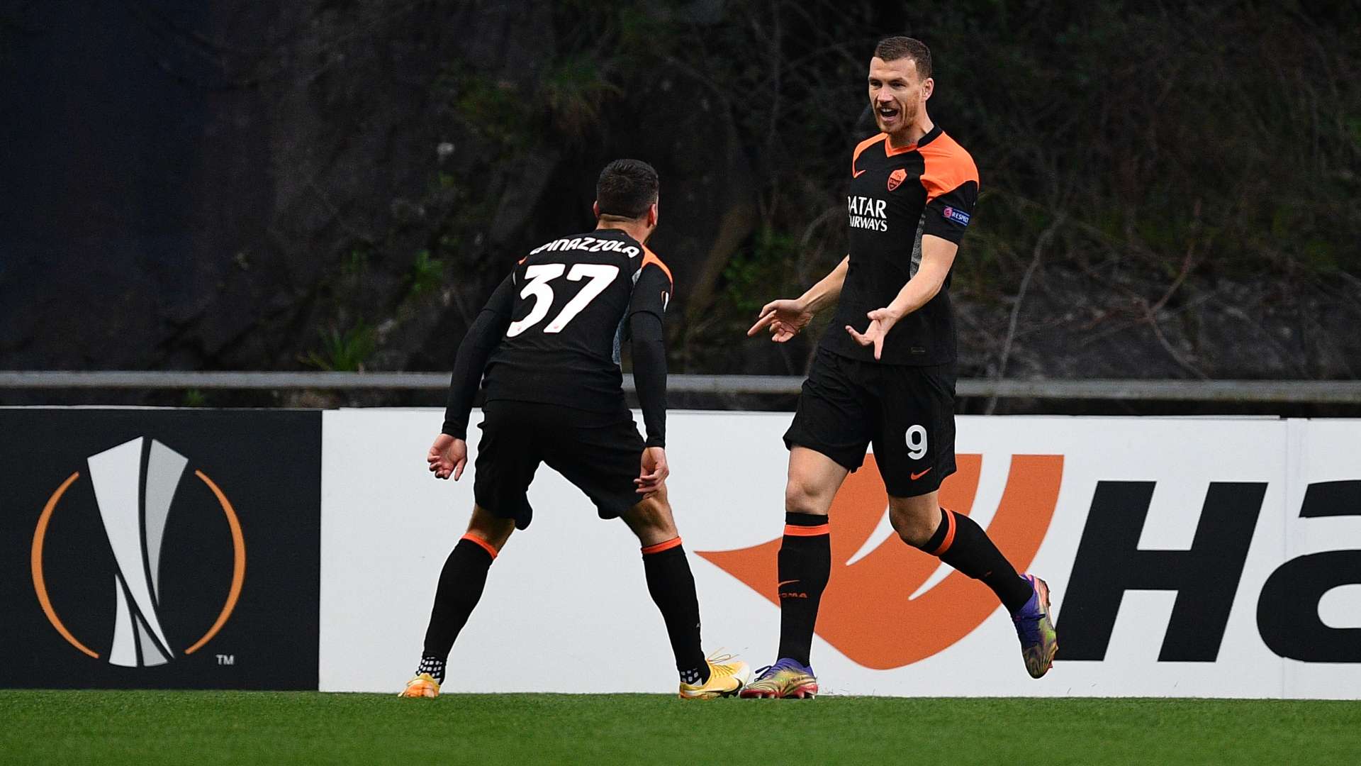 Dzeko Spinazzola - Braga Roma - Europa League