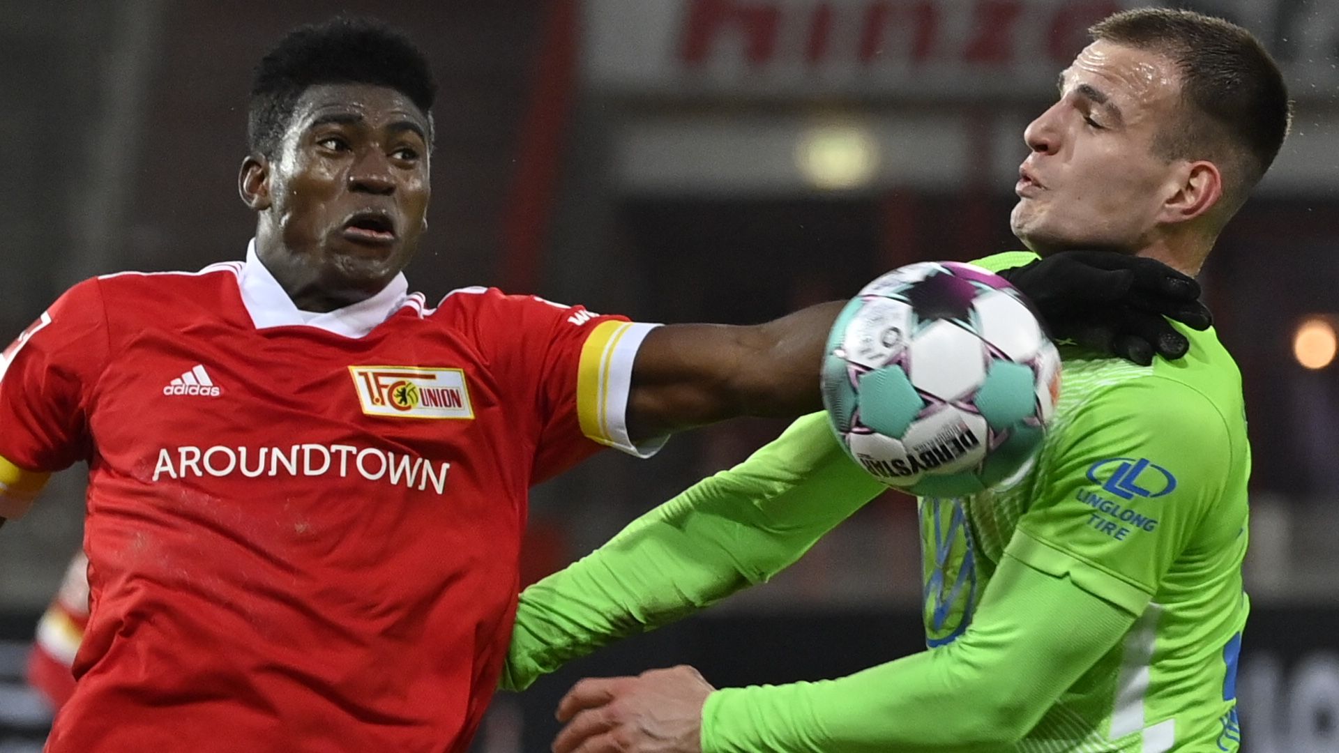 Taiwo Awoniyi Marin Pongracic Union Berlin Wolfsburg Bundesliga 2021