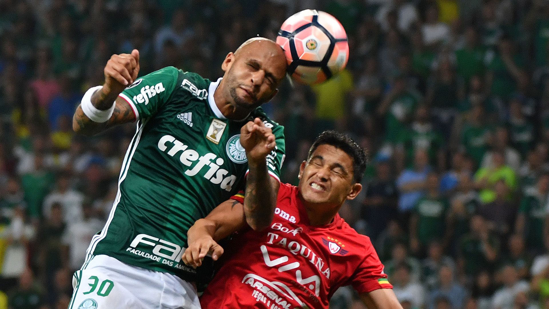 Felipe Melo Jorge Ortiz Palmeiras Jorge Wilstermann Copa Libertadores 15032017