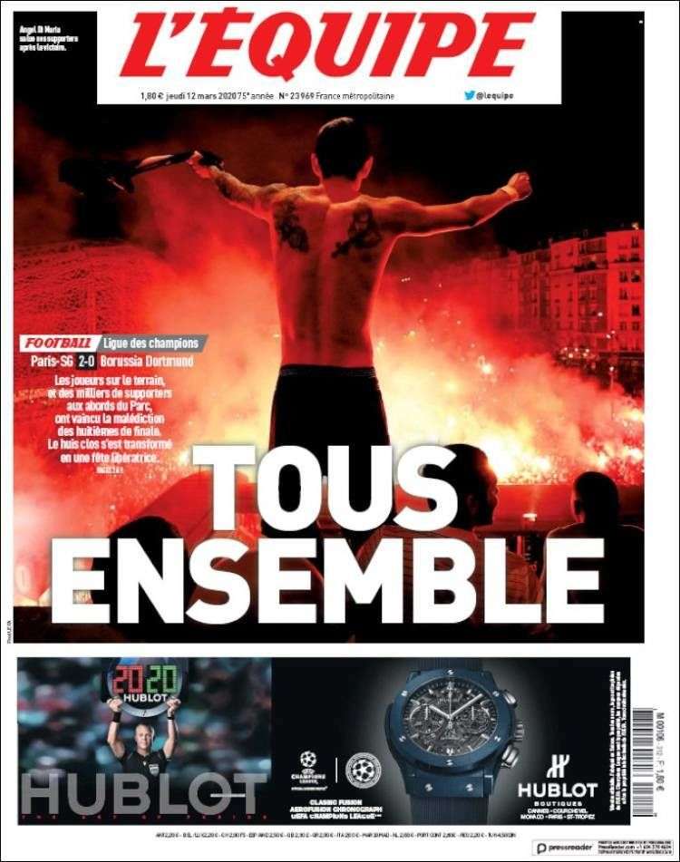 12 March L'Equipe