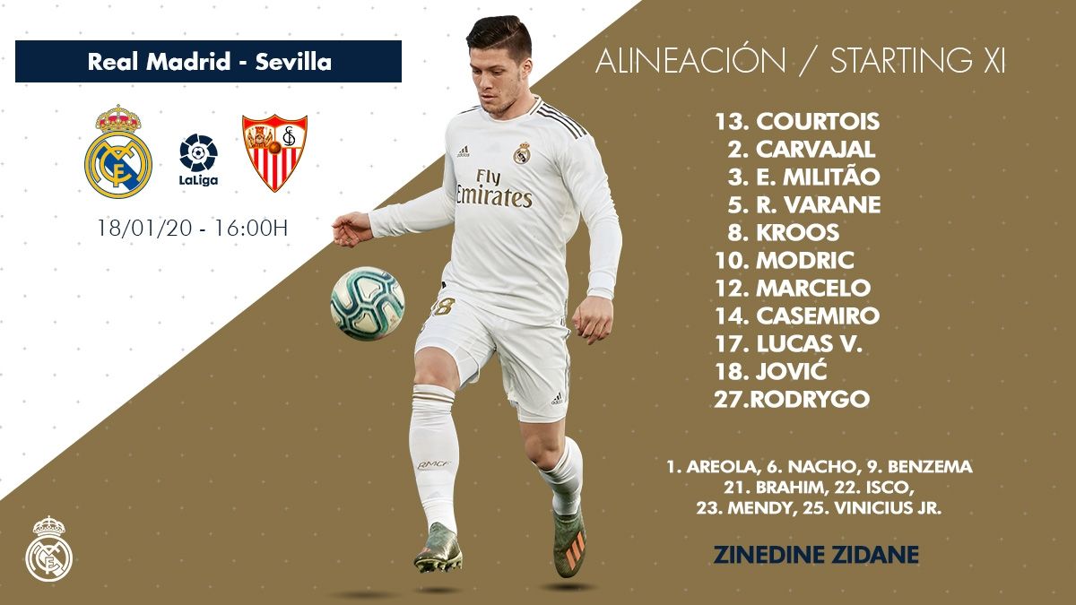 ONCE REAL MADRID SEVILLA 18012020