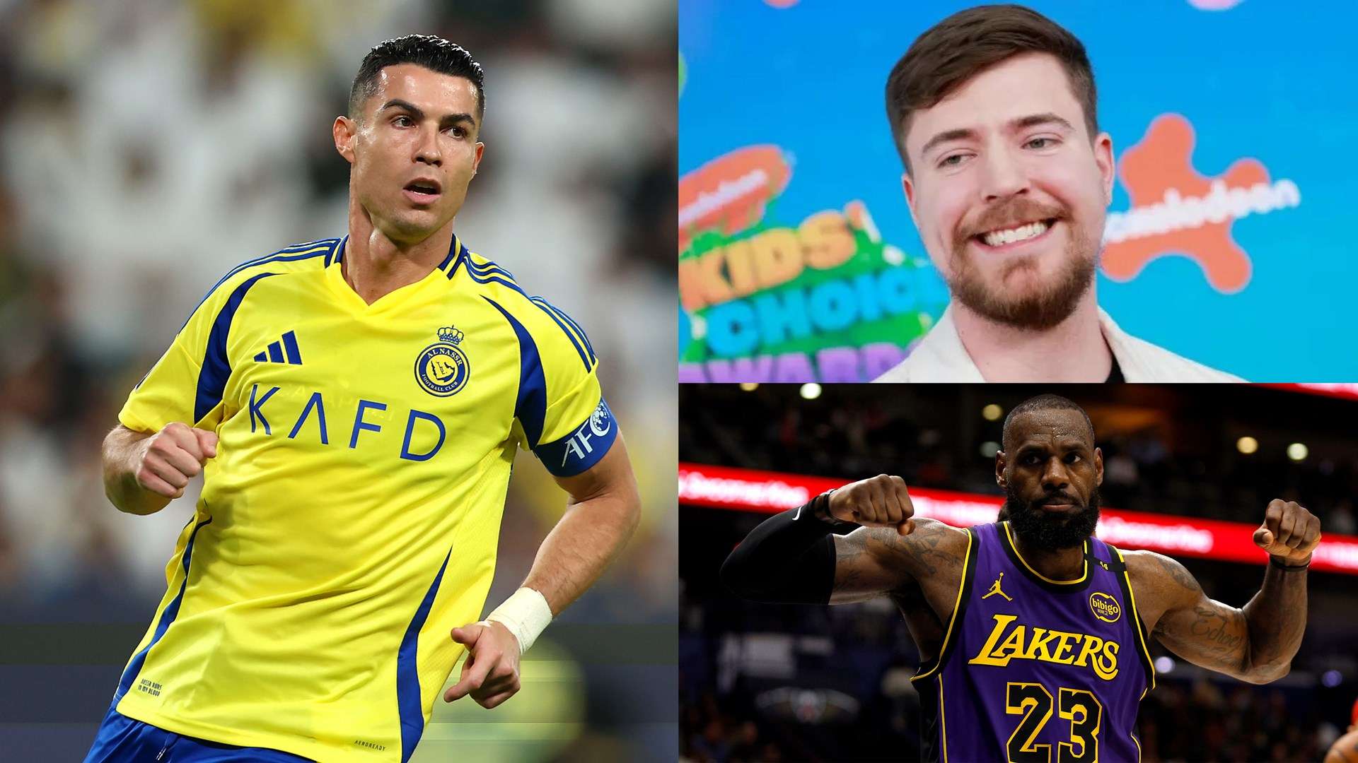 Cristiano Ronaldo - MrBeast - LeBron James
