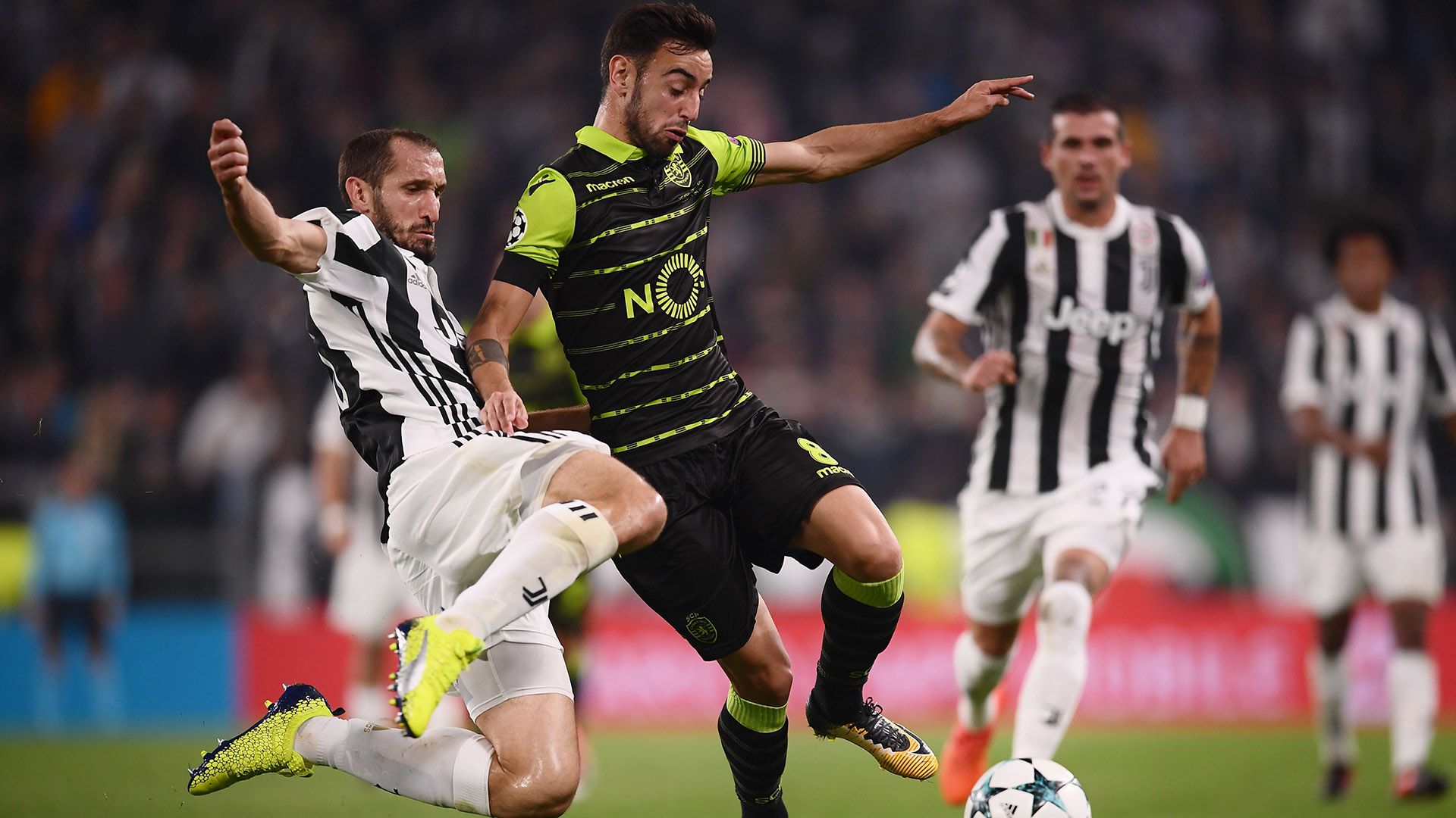 Chiellini Bruno Fernandes Juventus Sporting Champions League