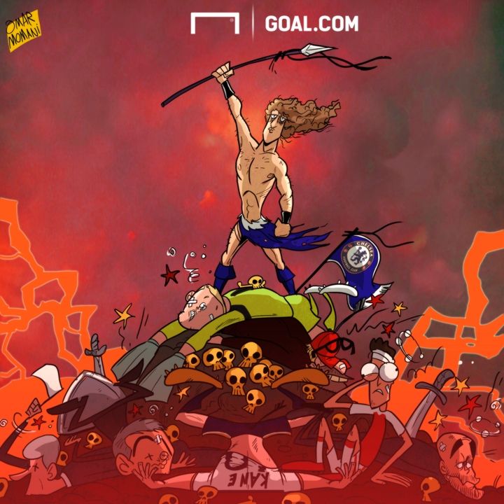 Cartoon David Luiz Liverpool Chelsea 01/02/2017