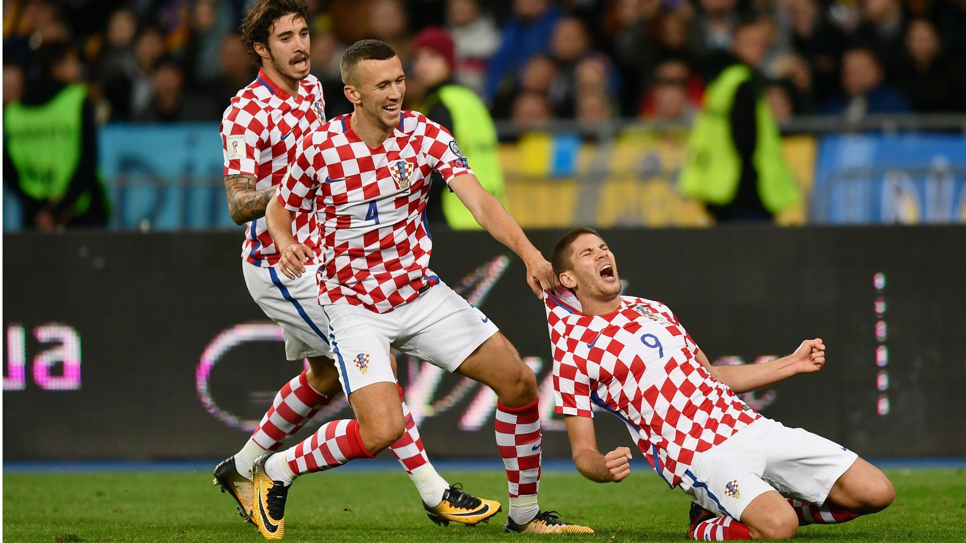 Andrej Kramaric Ivan Perisic Sime Vrsaljko Ukraine Croatia 09102017