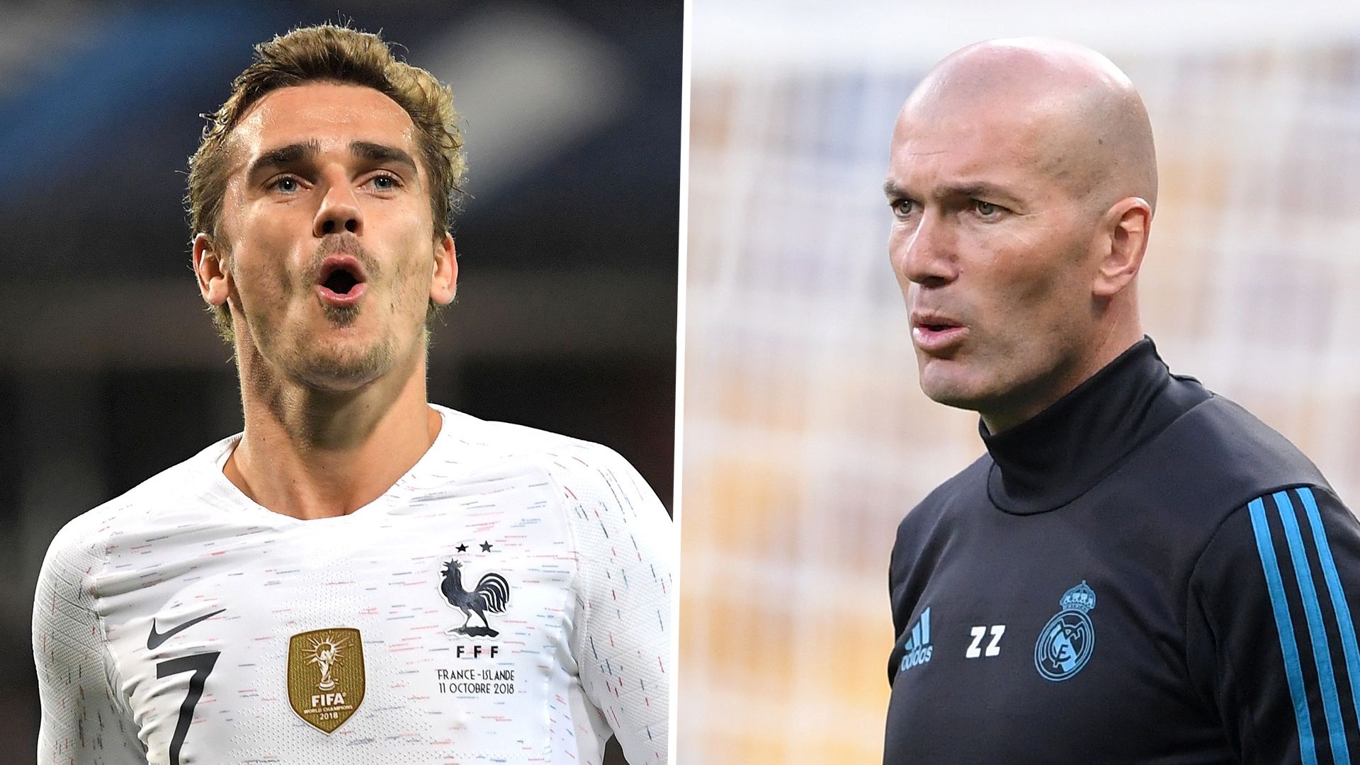 Antoine Griezmann Zinedine Zidane 2018