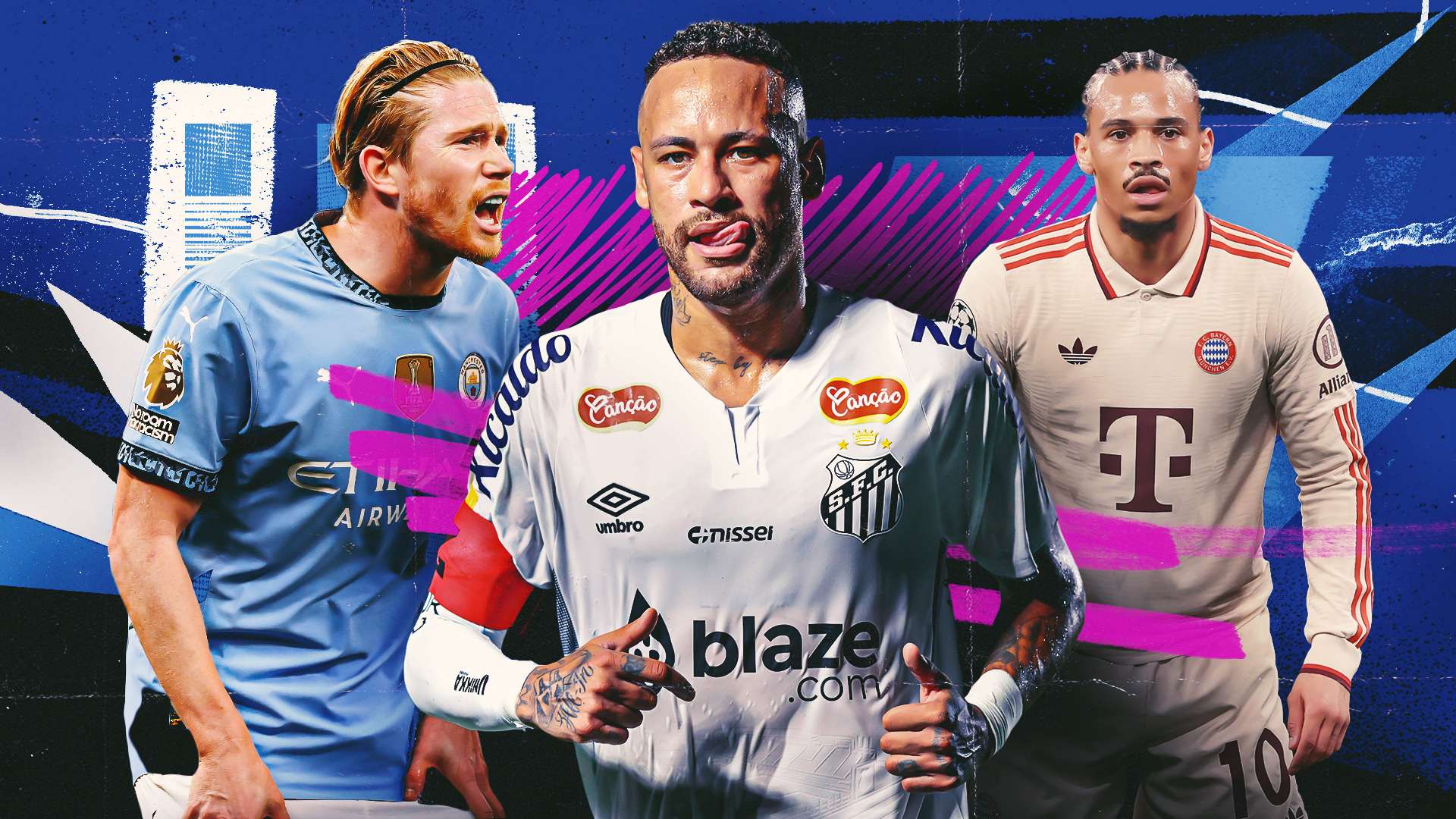 Neymar Kevin De Bruyne Leroy Sane best free agents GFX 16:9