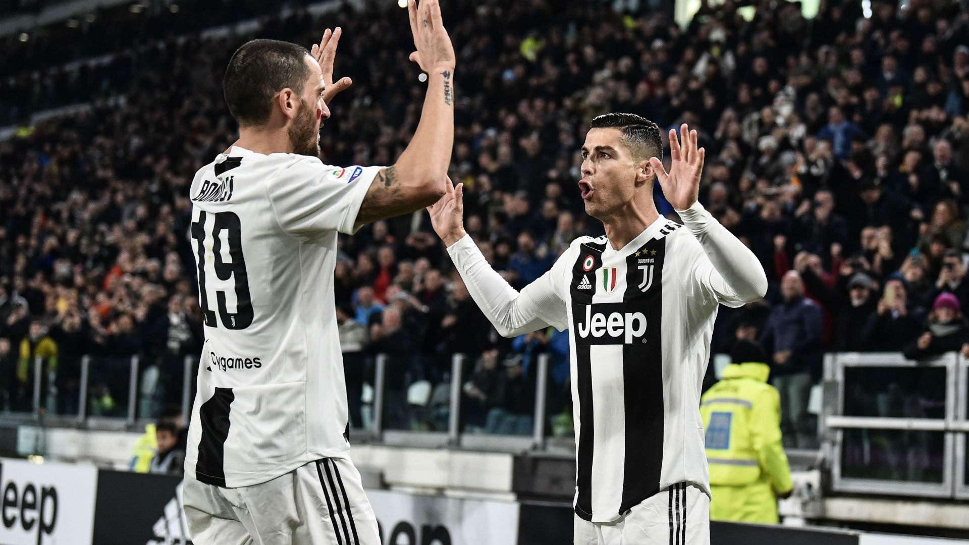 Cristiano Ronaldo Bonucci Juventus SPAL Serie A