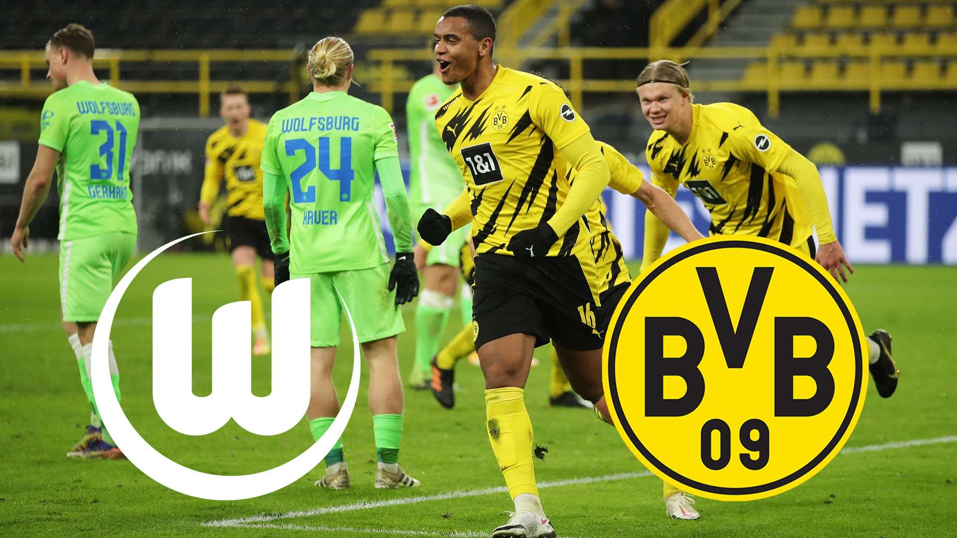vfl wolfsburg bvb borussia dortmund 2021 heute live tv live-stream gfx