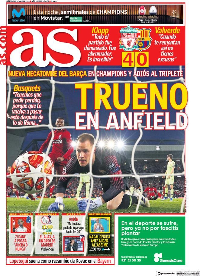 Newspapers Liverpool Barcelon
