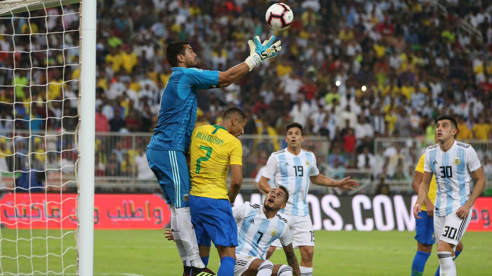 Sergio Romero Argentina Brasil Amistoso internacional 16102018