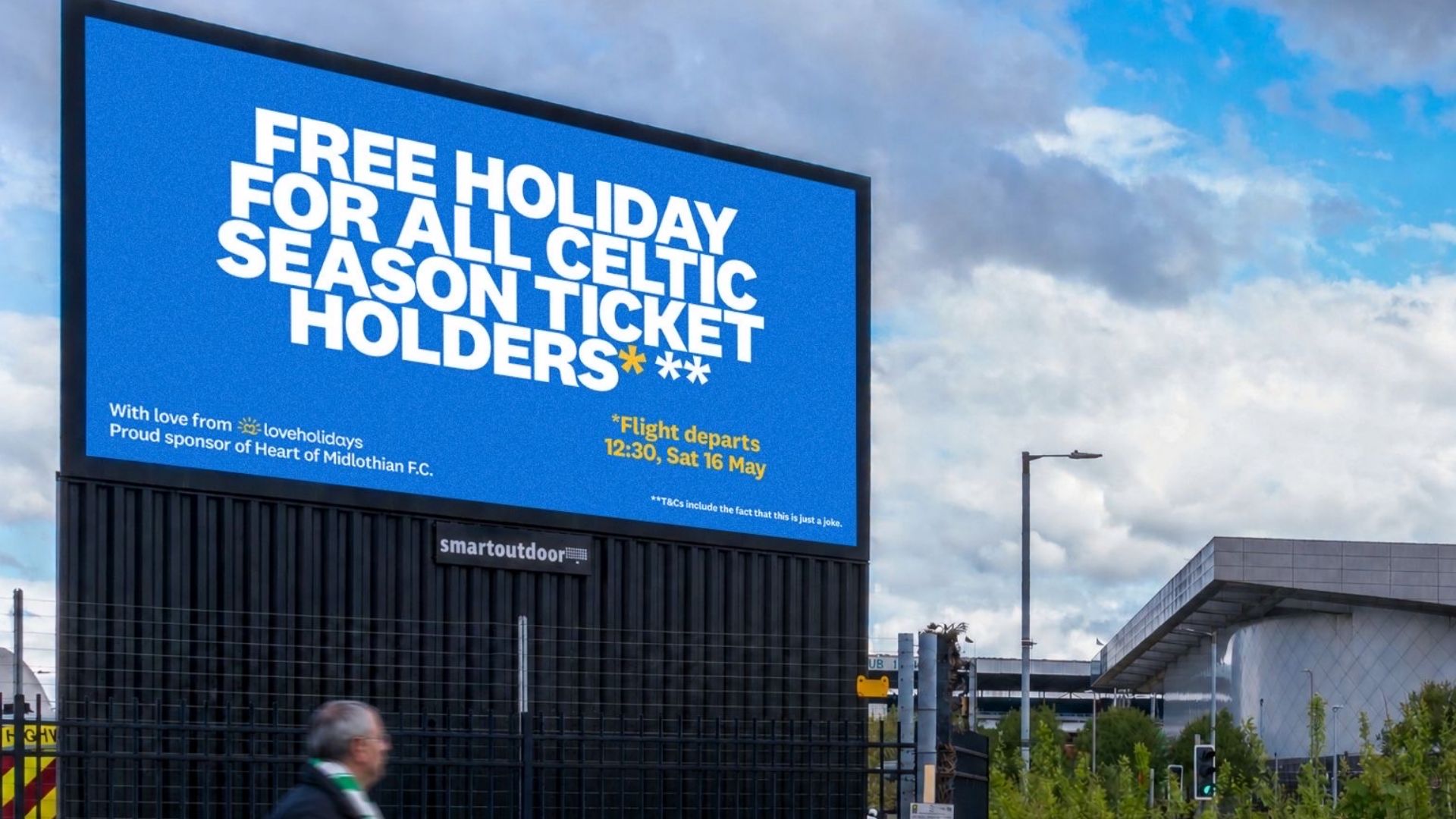 Celtic loveholidays offer Hearts billboard