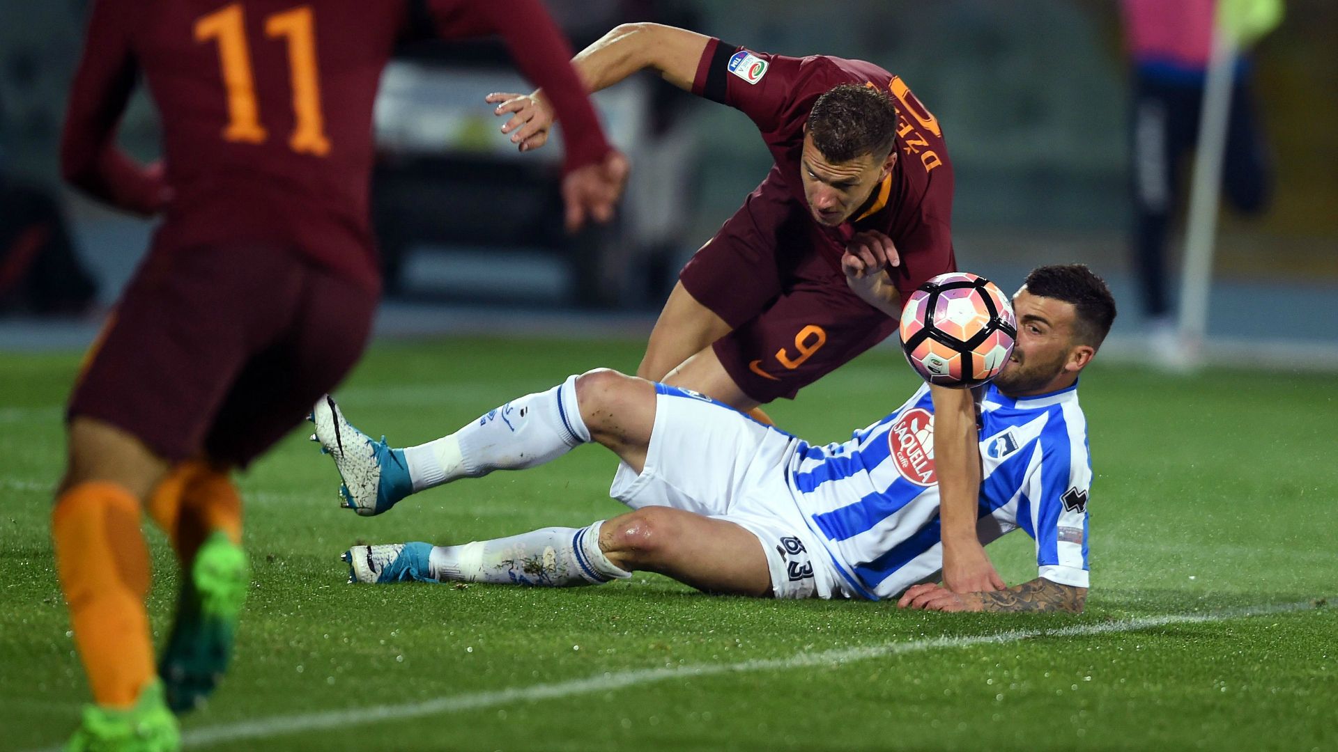 Dzeko Pescara Roma Serie A