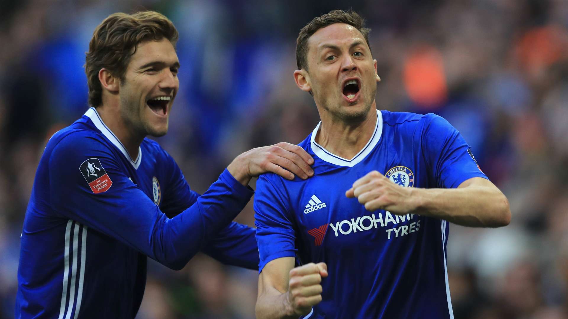 Marcos Alonso Nemanja Matic Chelsea 2017