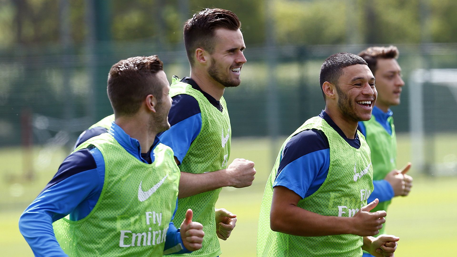 Jack Wilshere Carl Jenkinson Alex Oxlade-Chamberlain Mesut Ozil Arsenal