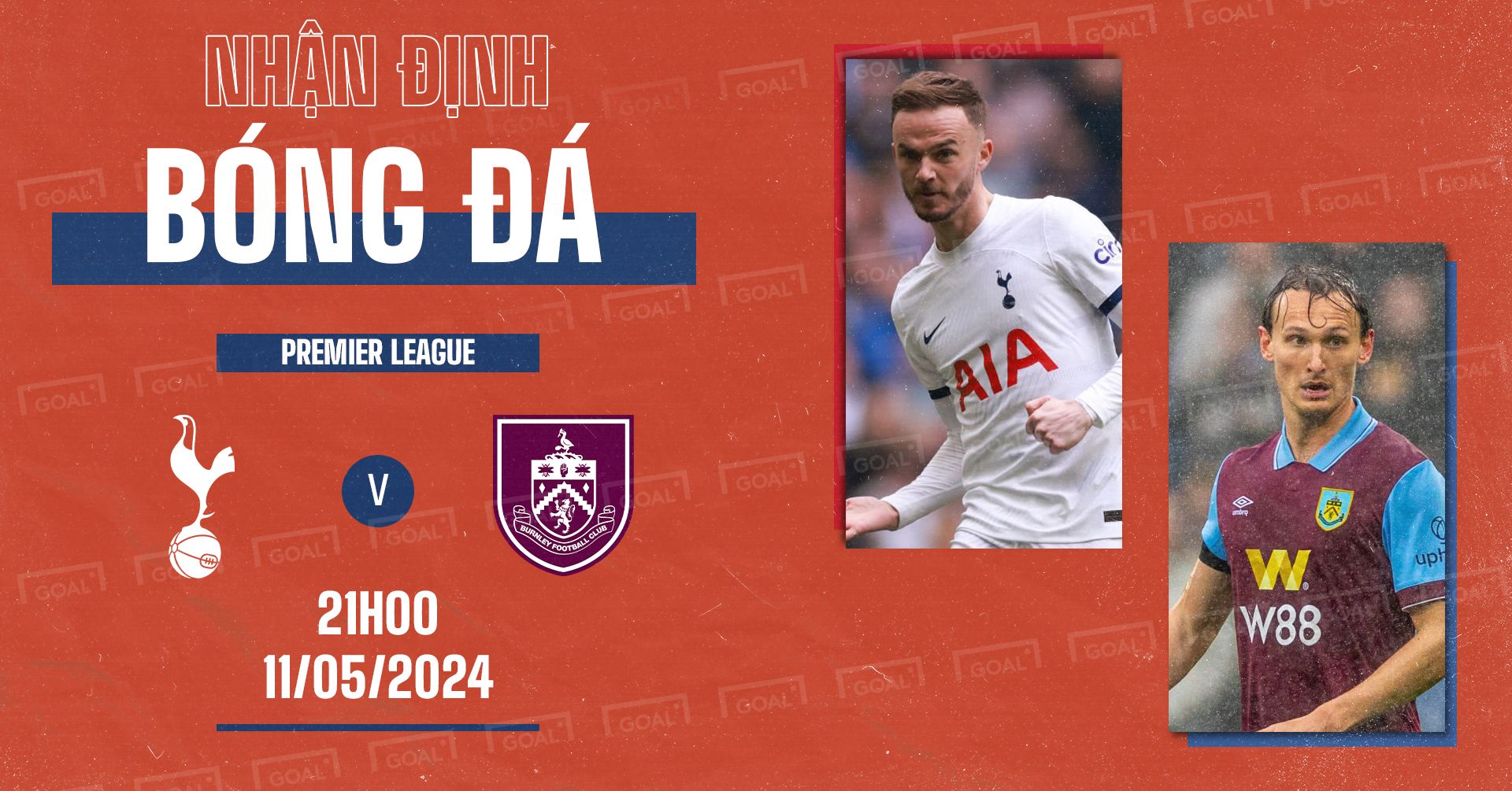 Tottenham vs Burnley Premier League 2023-24 GFX